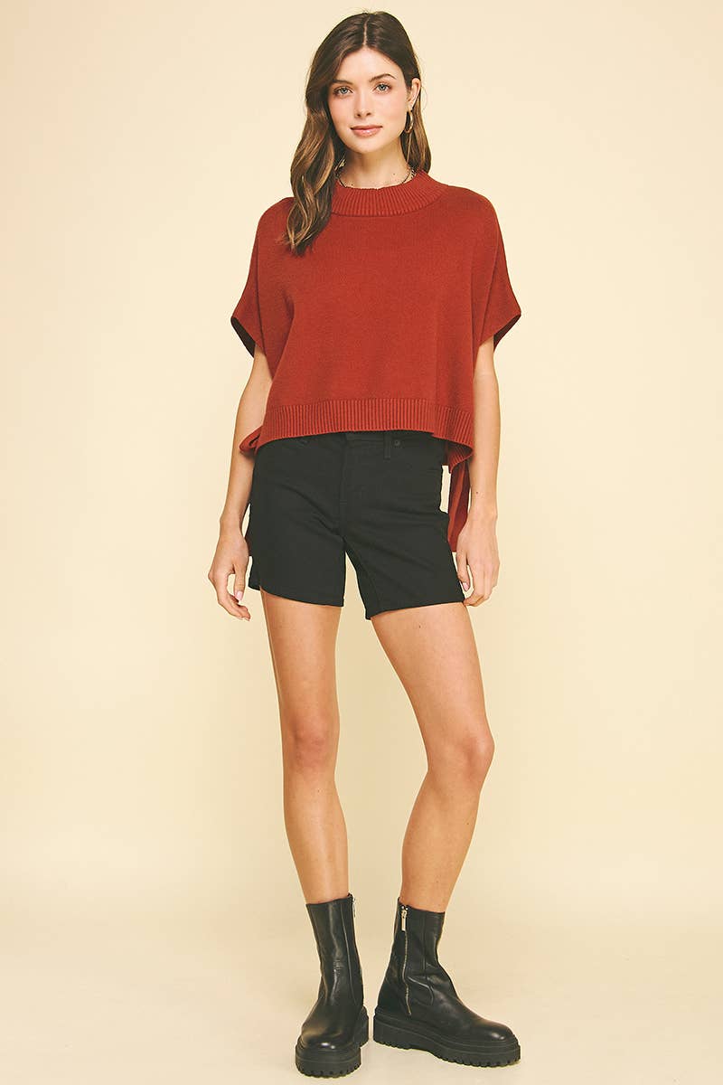 KNIT SWEATER WITH SIDE TIE