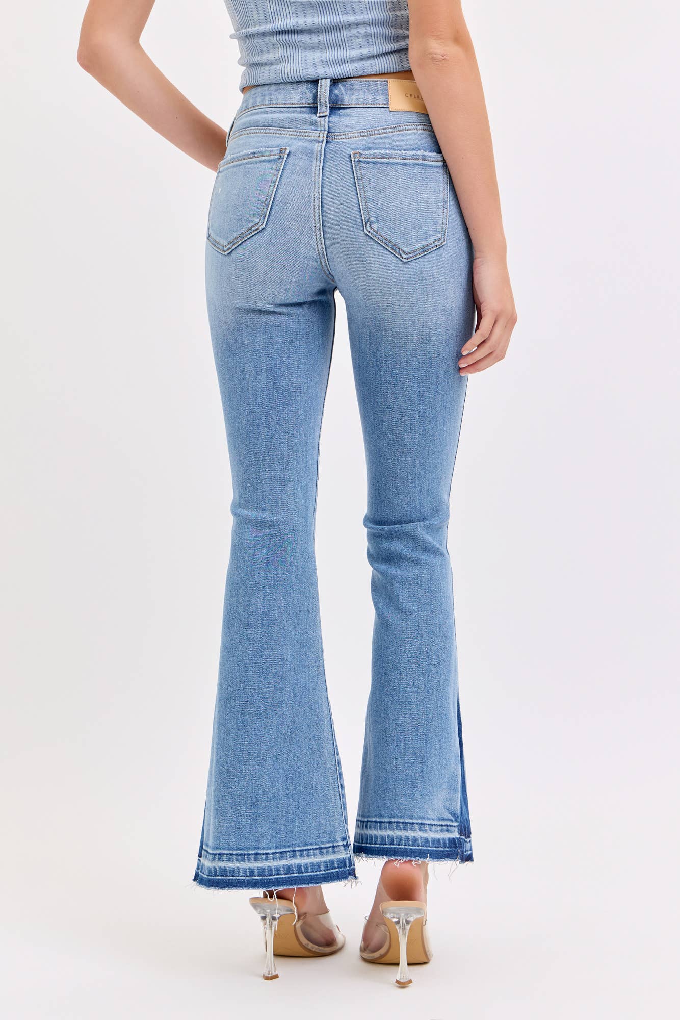 Mid Rise Flare with Side Gusset