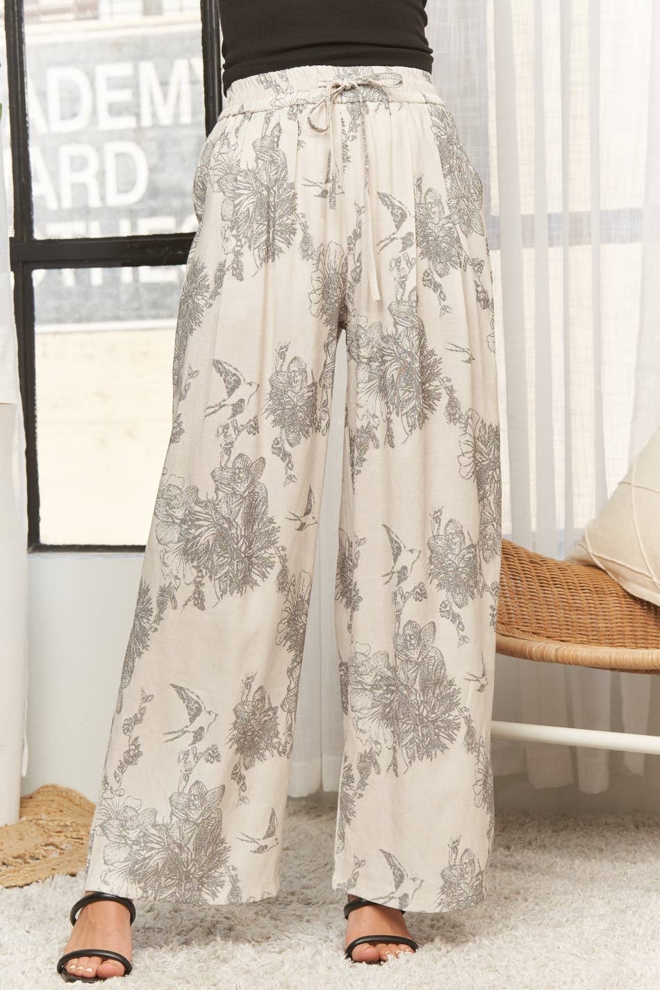 ABSTRACT WIDE LEG PANTS