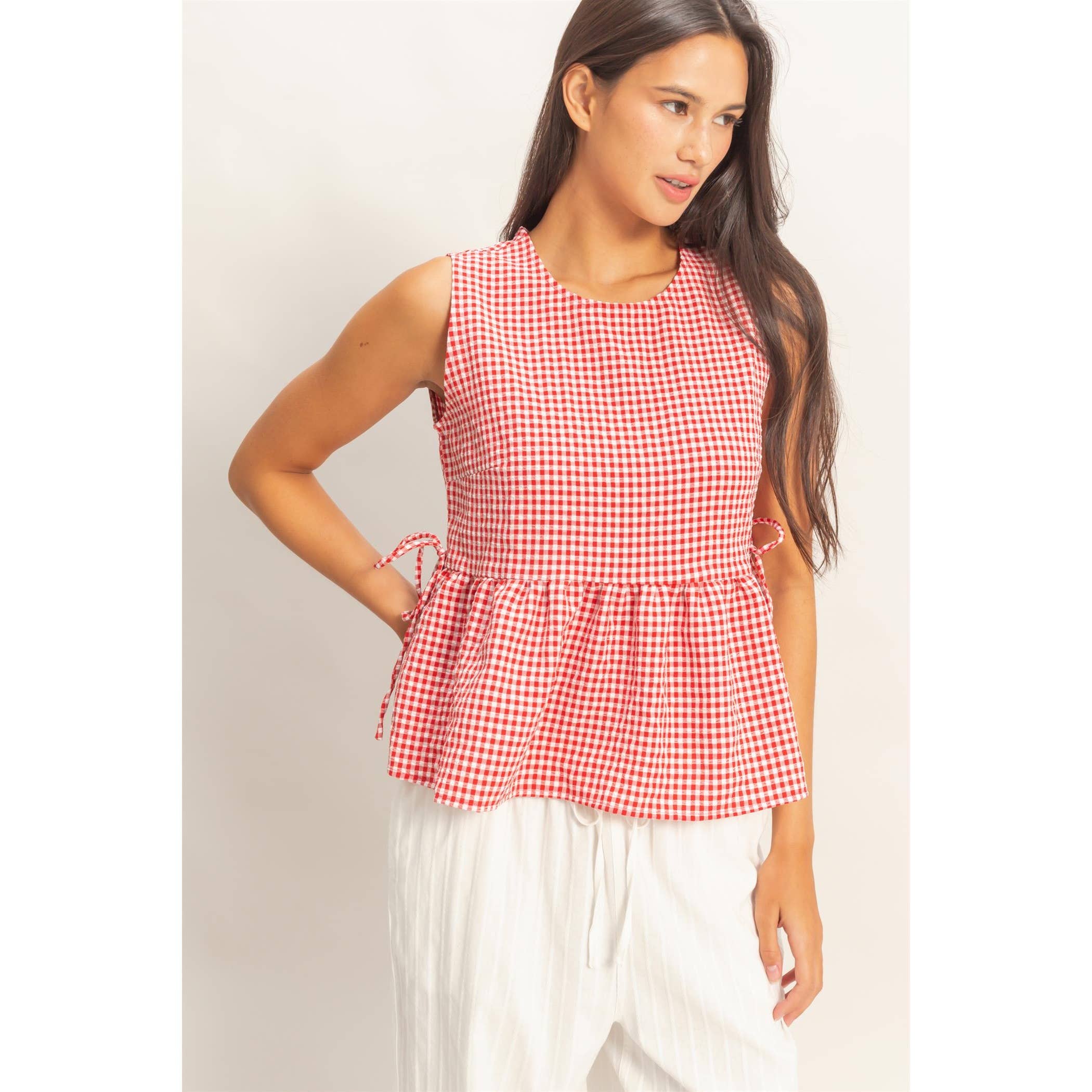 Sleeveless Peplum Top