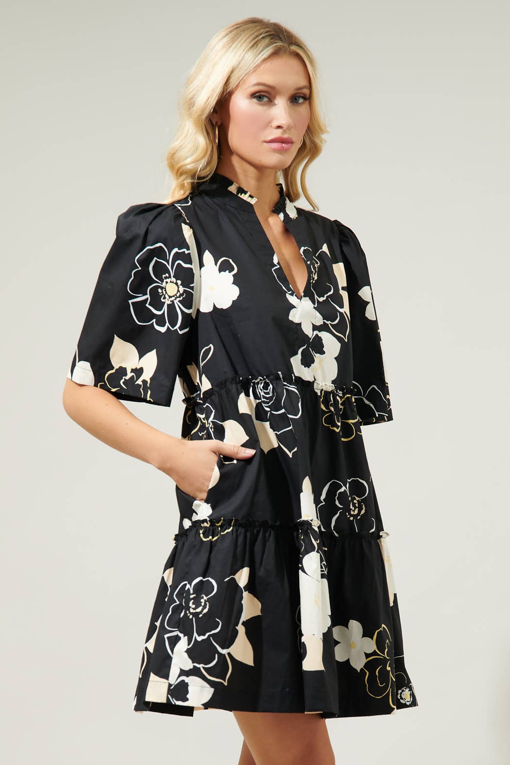 Cairan Rose Shift Dress