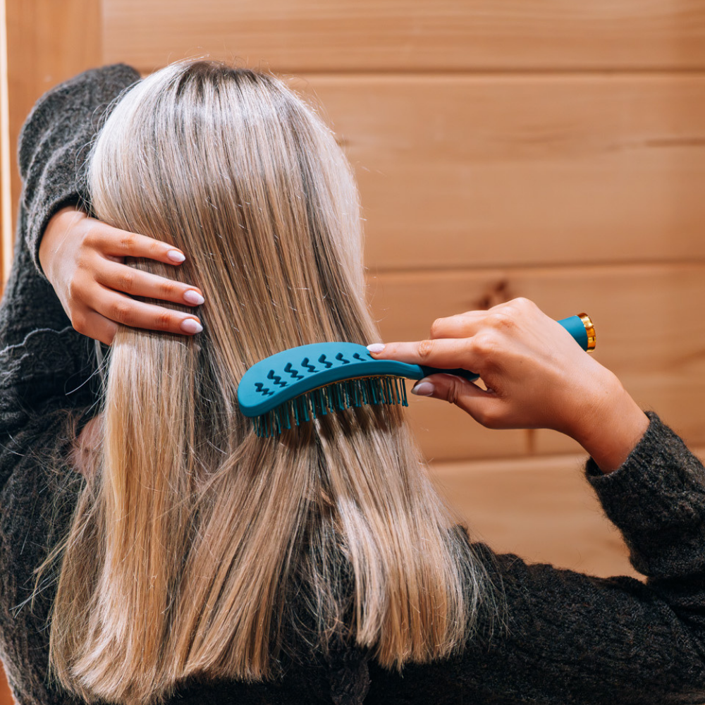 Vented Hair Brush - Teal With It