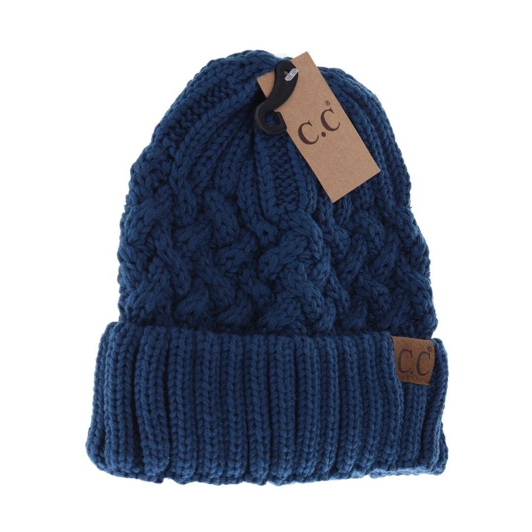 Lattice Knit Cuff Beanie