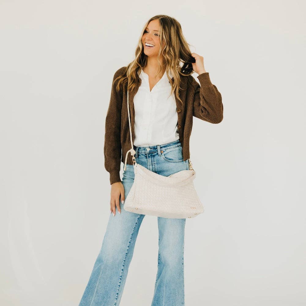 Woven Nikki Slouchy Shoulder Bag