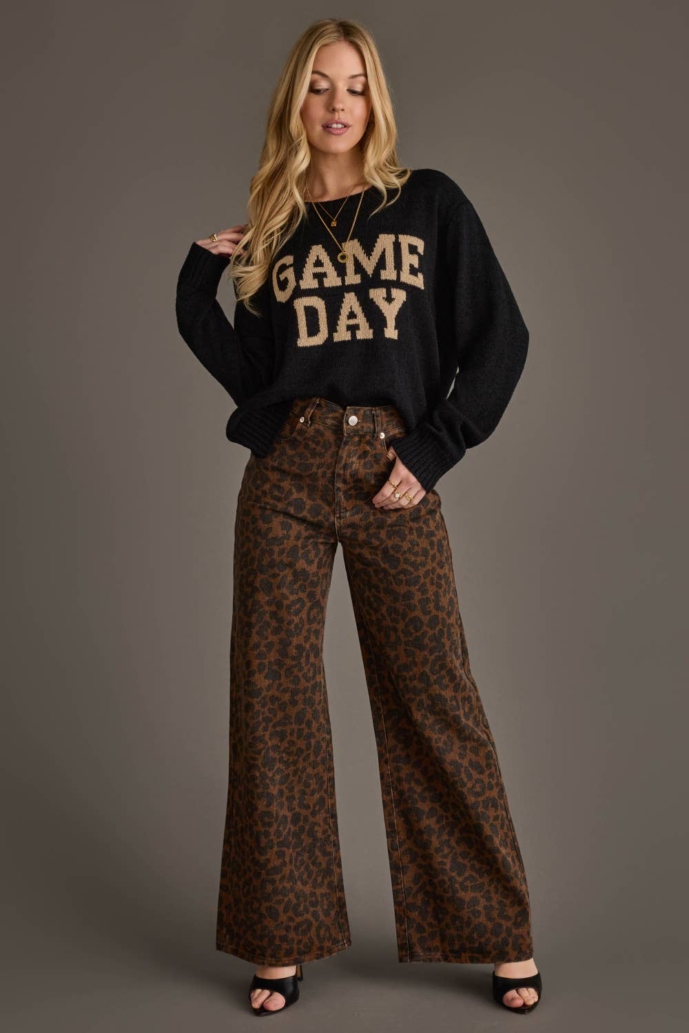 Black & Tan Game Day Lightweight Sweater