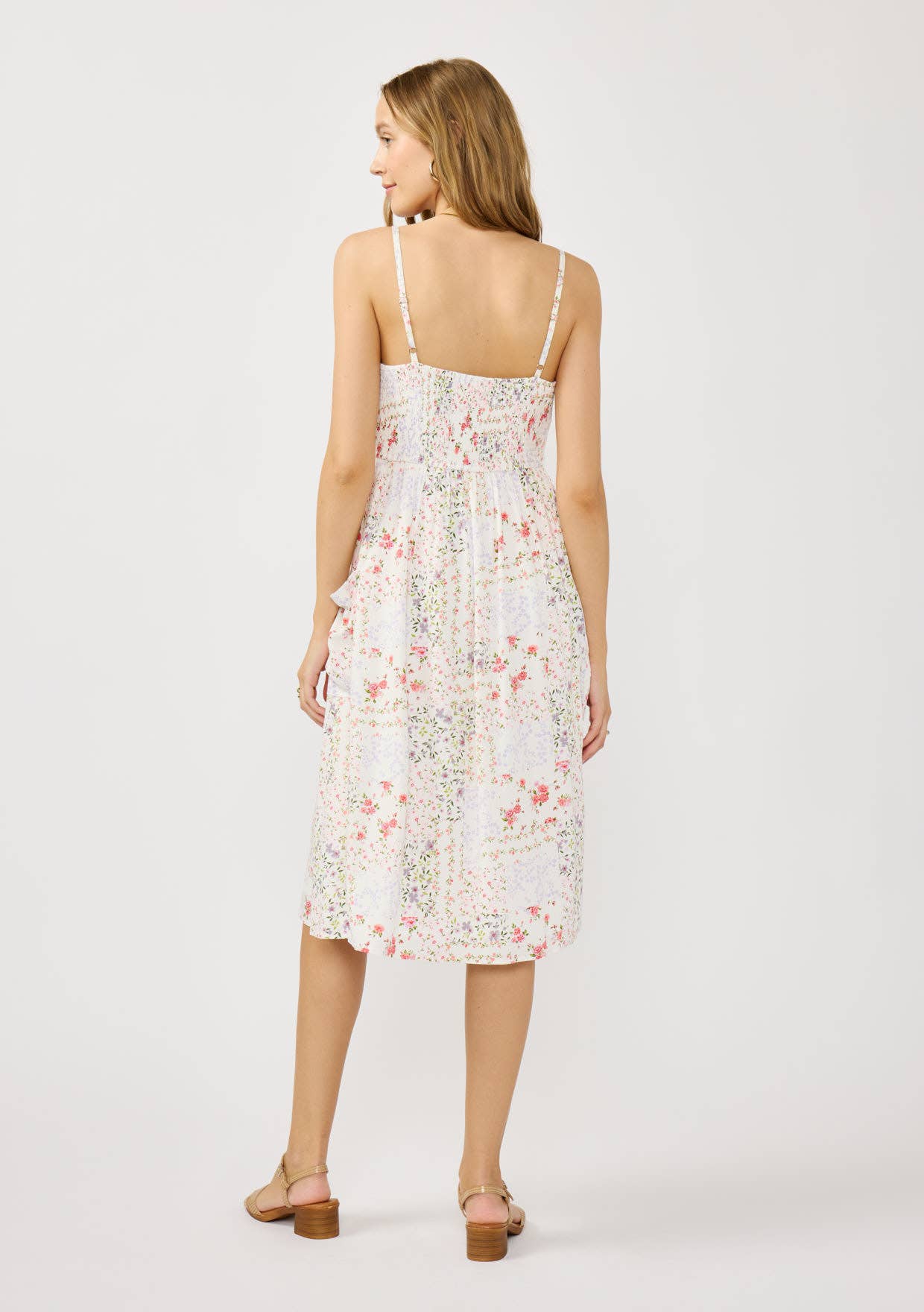 Smocked Front Pocket Dress