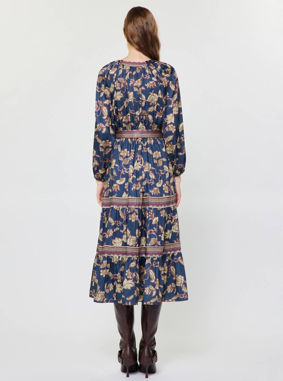 Floral Tiered Midi Dress