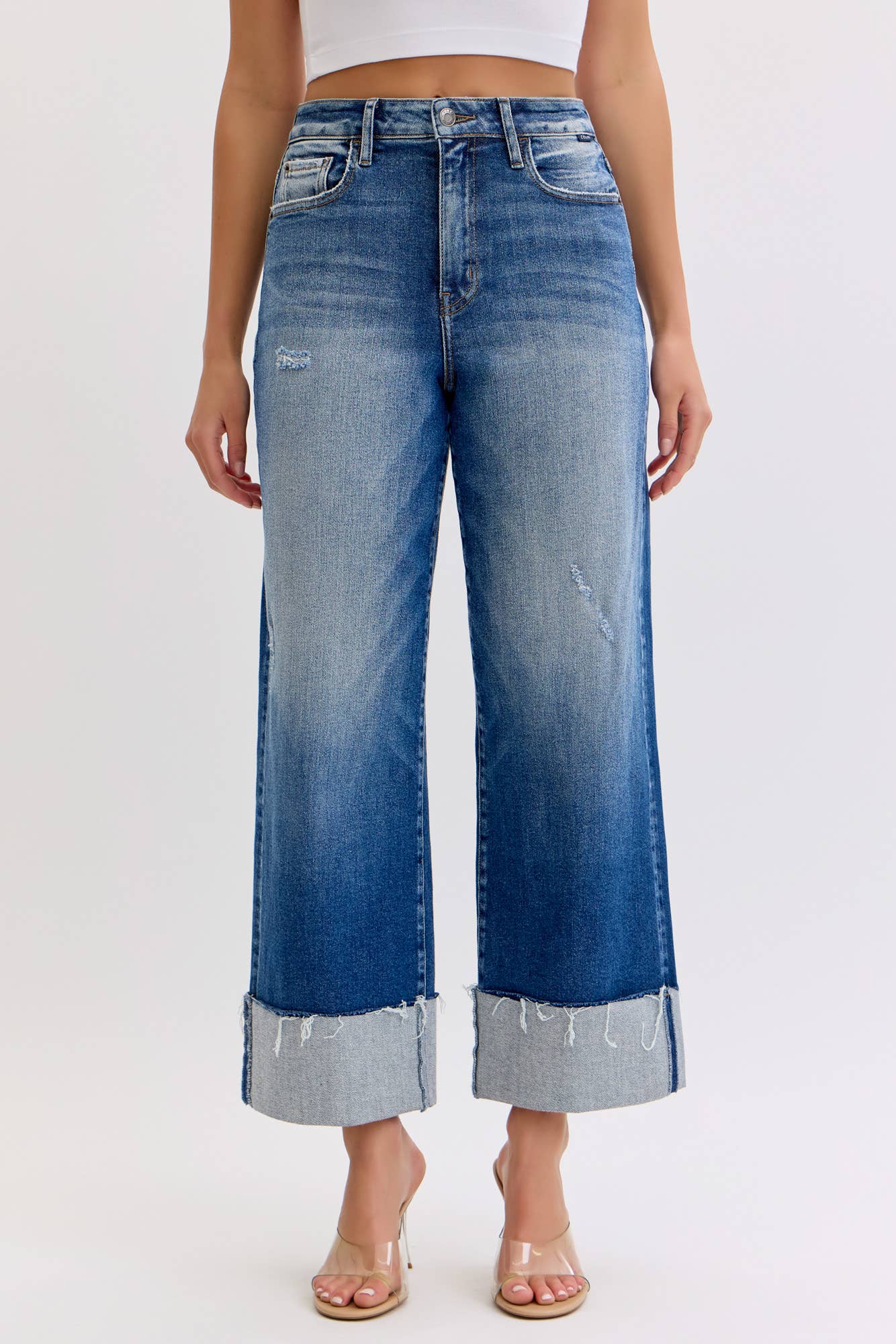 High Rise Wide Leg Cuff