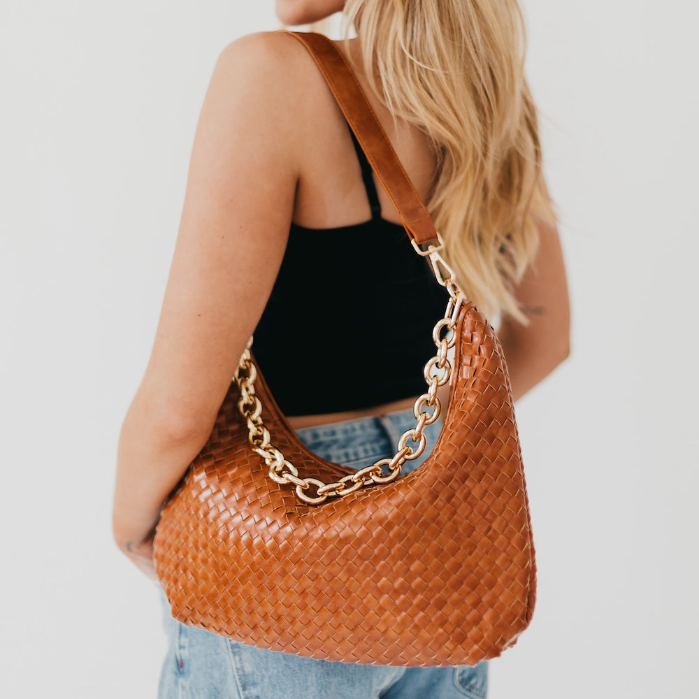 Sienna Woven Shoulder Bag