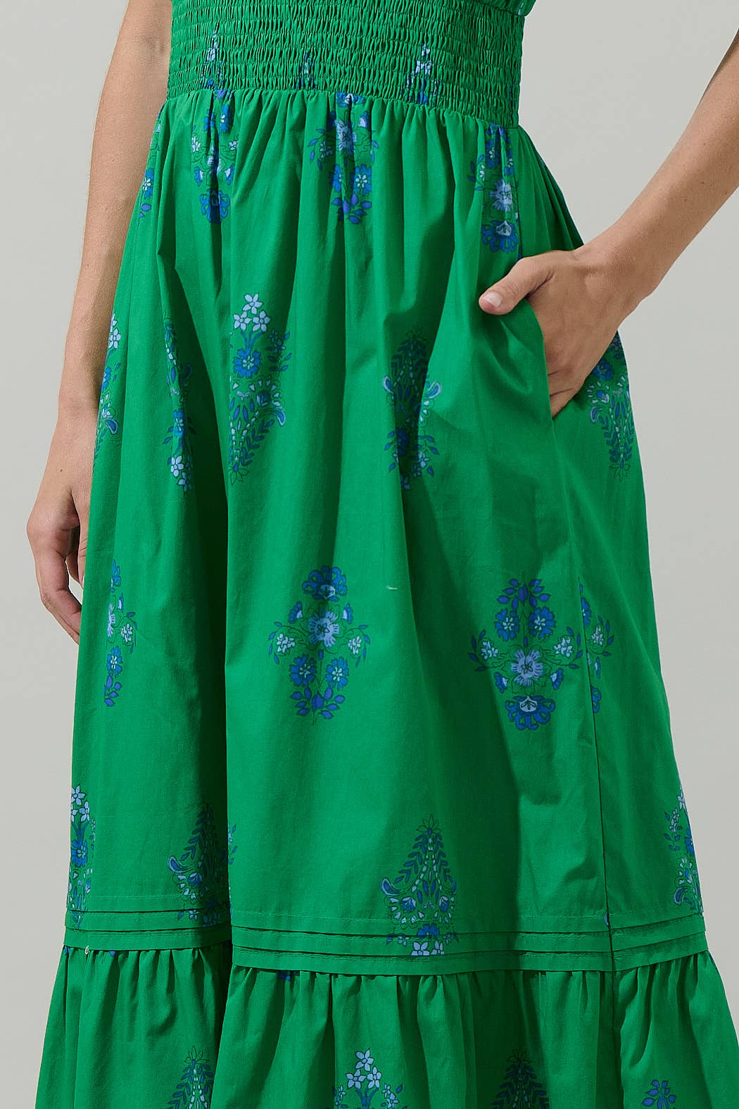 Halina Floral Poplin Maxi Dress
