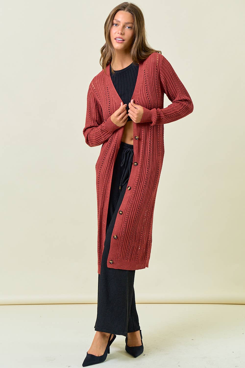 BUTTON DOWN KNIT CARDIGAN