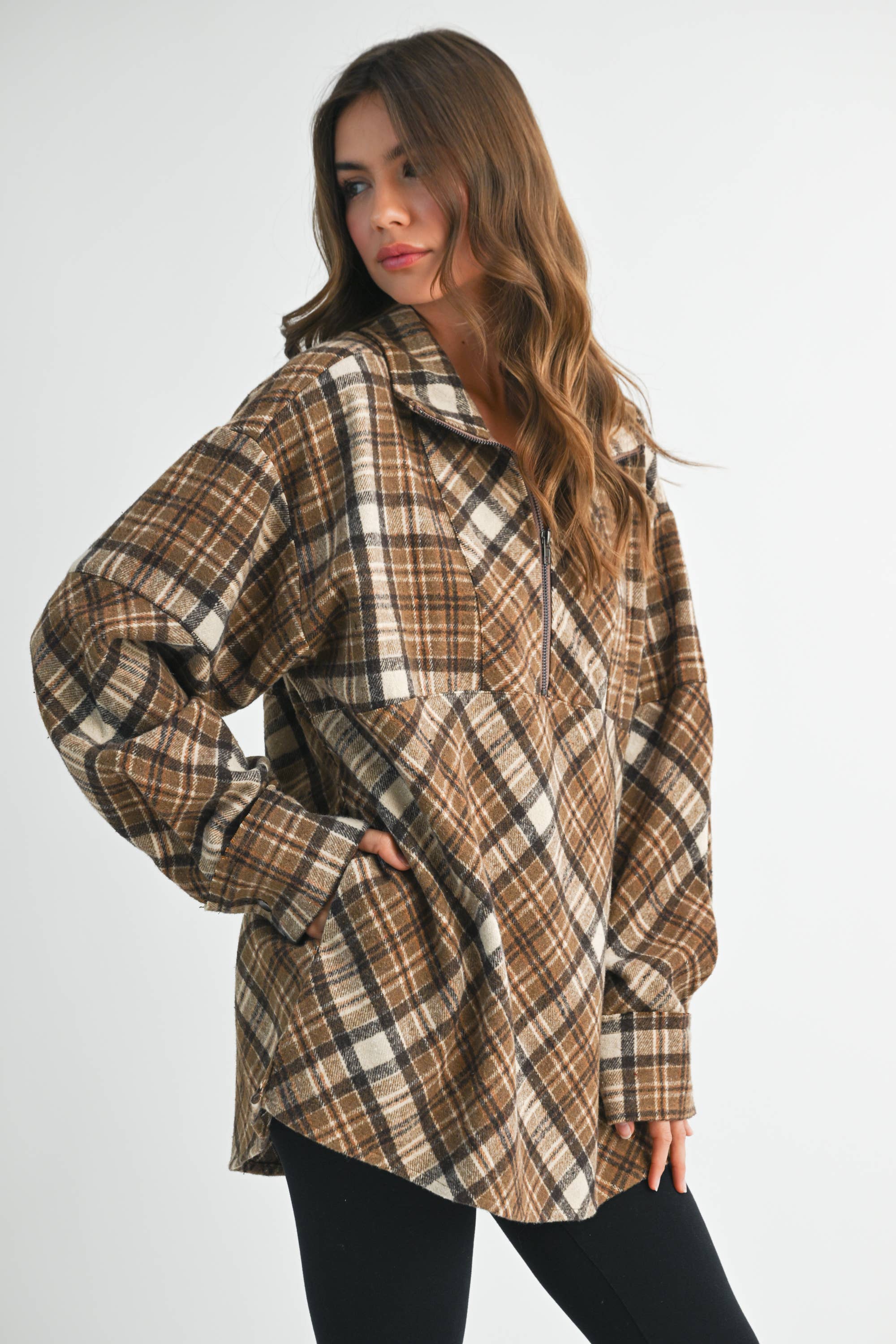 Mya Plaid Pullover