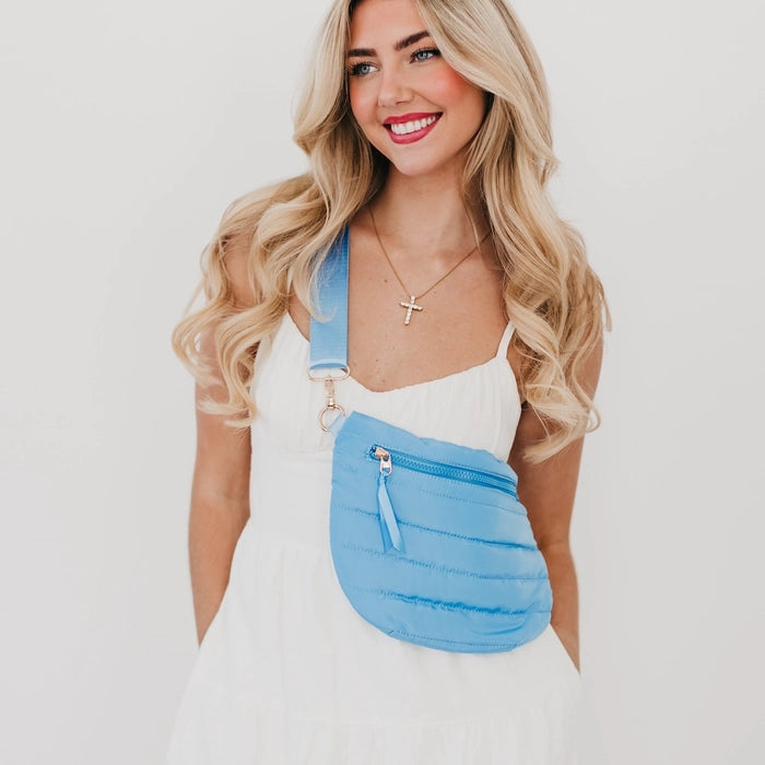 Puffer Belt Bag - Carolina Blue