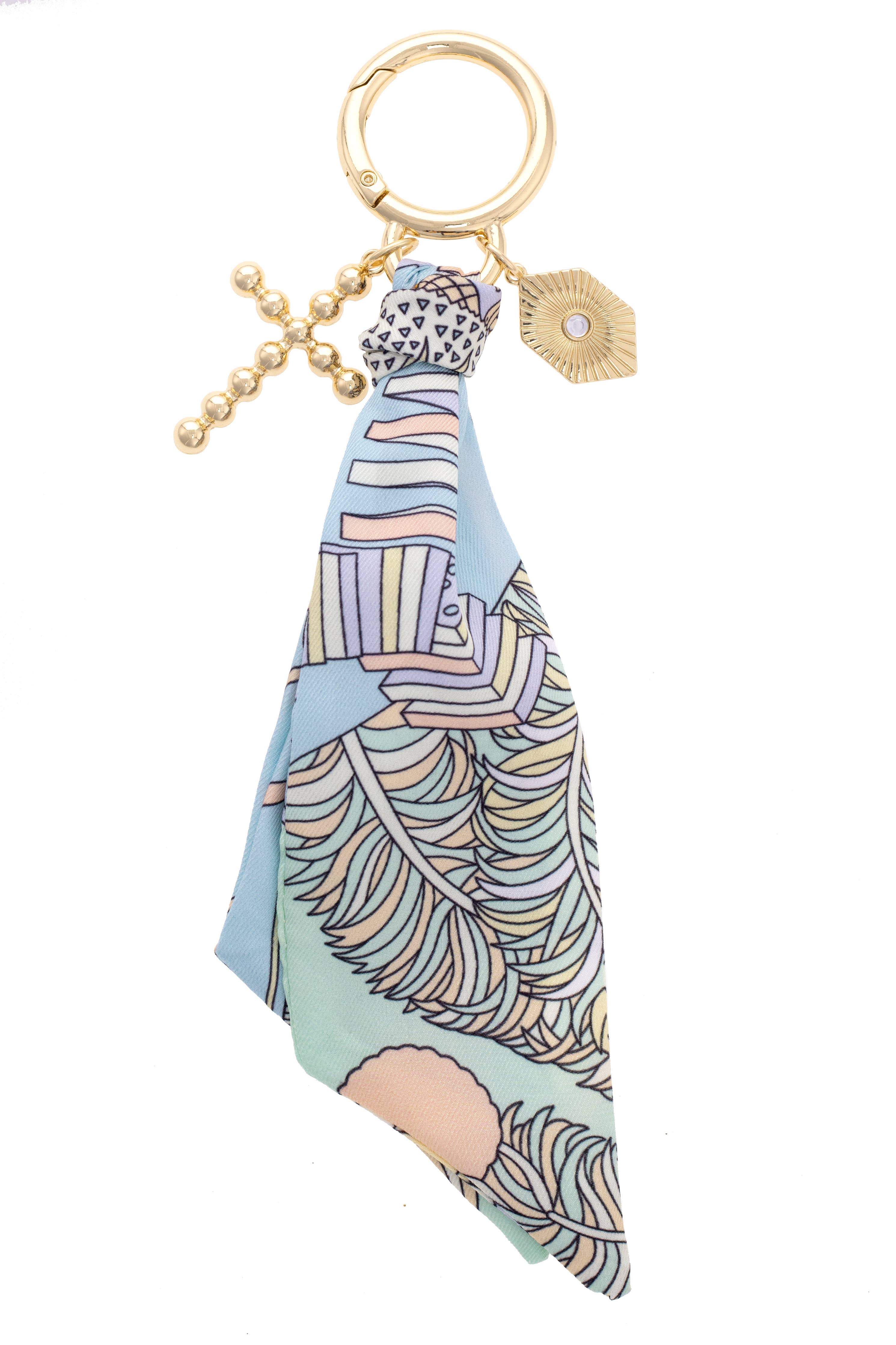 Louisa Beaded Cross Scarf Bag Charm