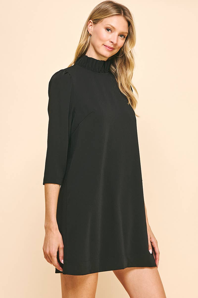 BACK NECK TIED MINI DRESS