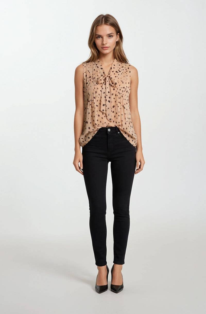 CHIFFON PINTUCK BLOUSE