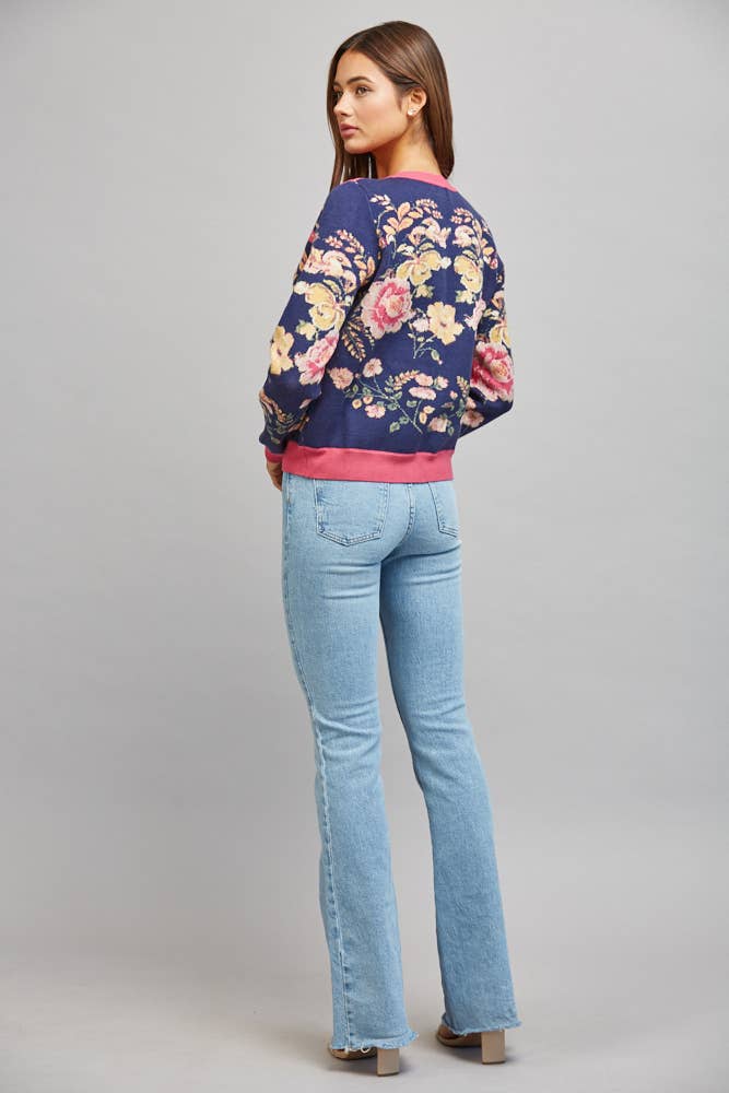 JACQUARD KNIT CARDIGAN
