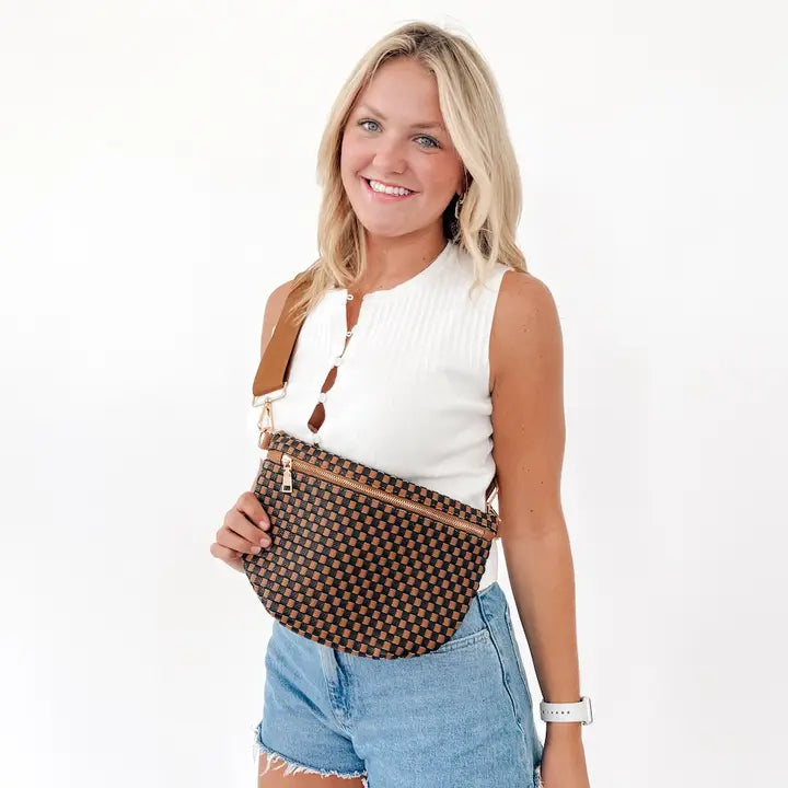 Westlyn Bum Bag - Checkered Coffee