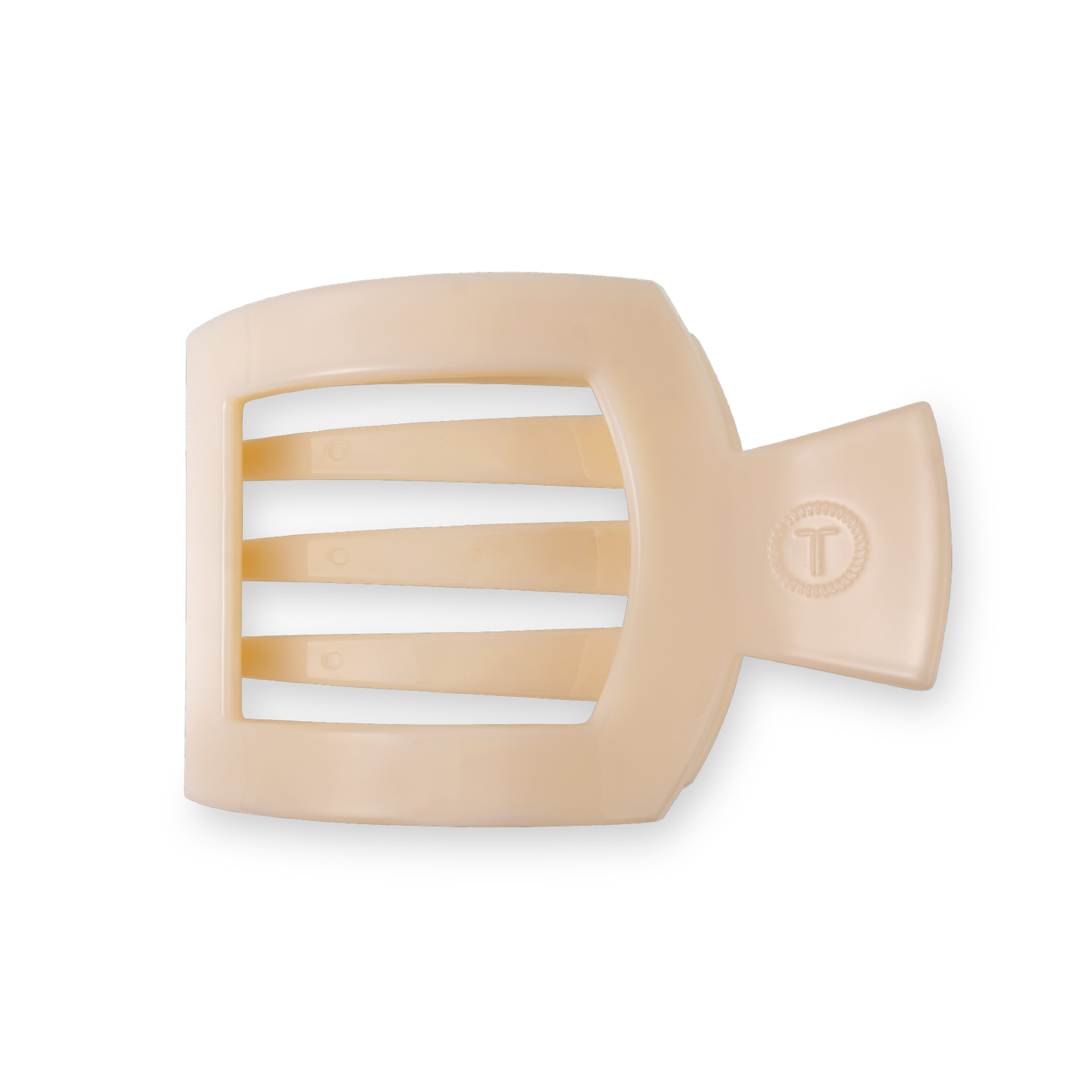 Square Flat Hair Clip | Medium | Almond Beige