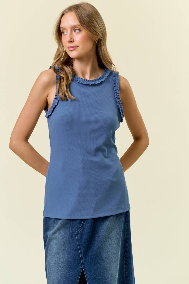 Ruffle Trim Tank