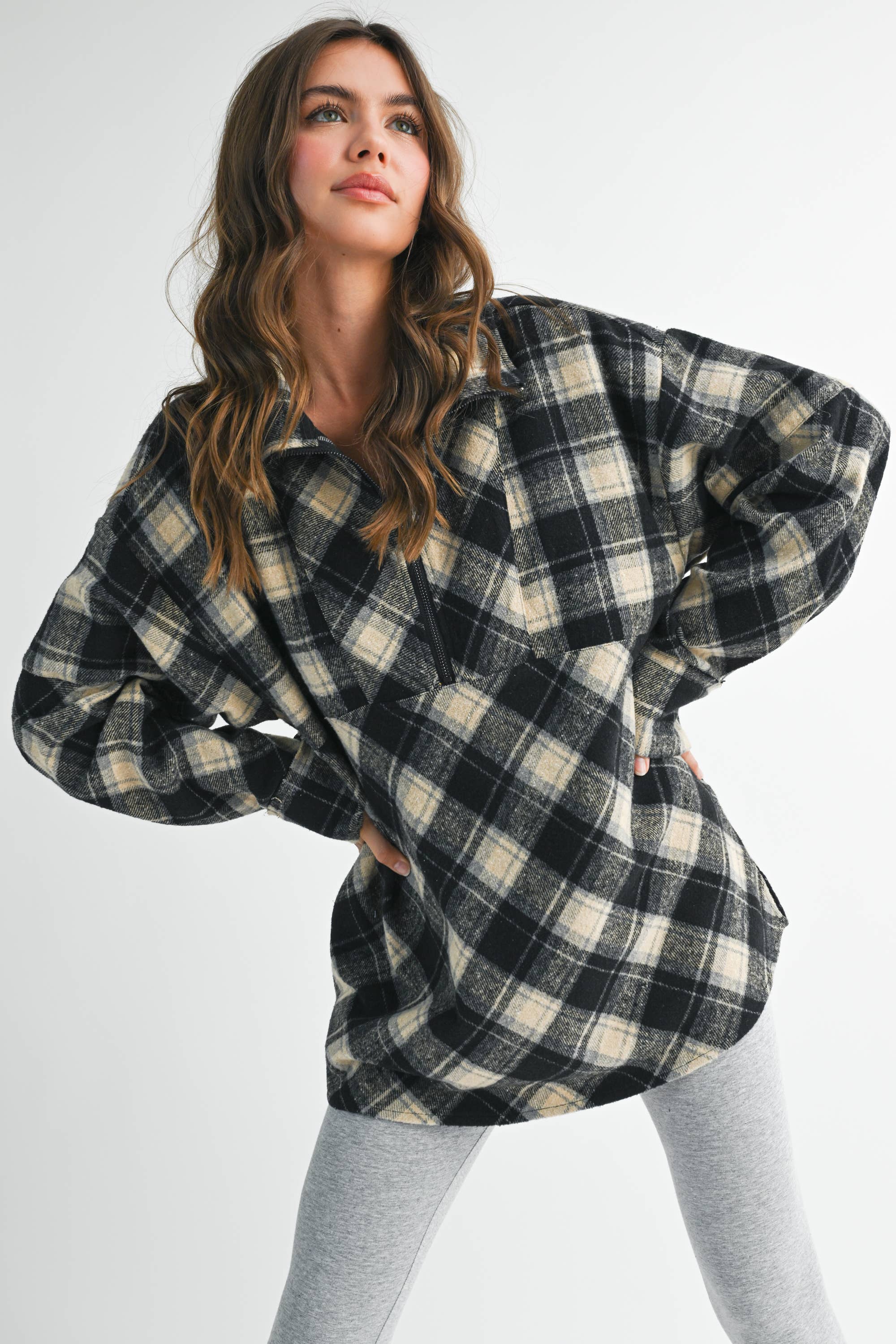 Mya Plaid Pullover