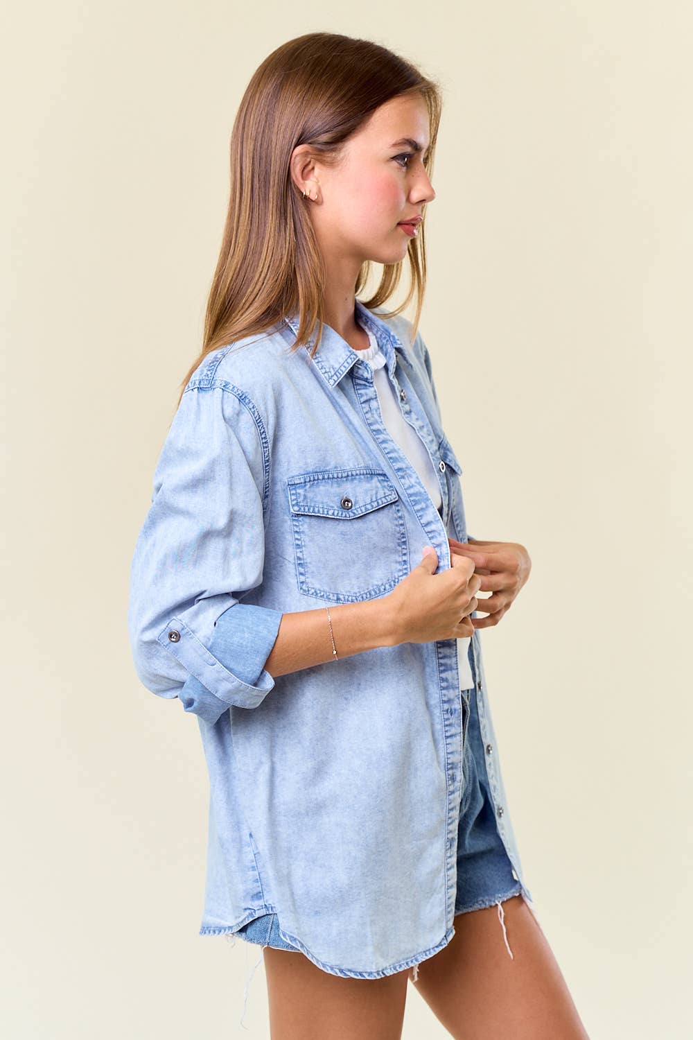 Chambray Button Down Shirt