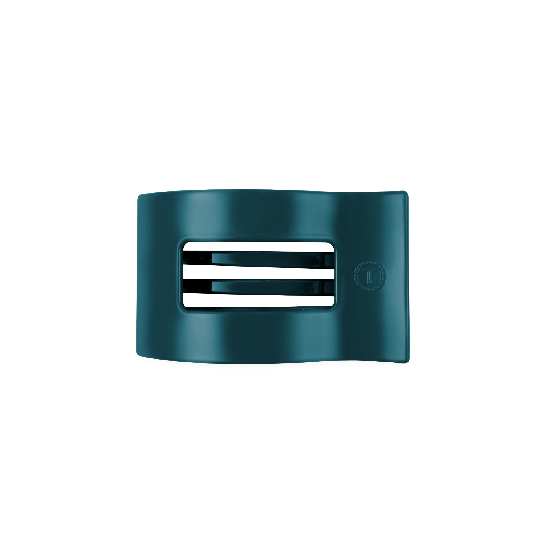 Teal With It Small Flat Rectangle Hair Clip