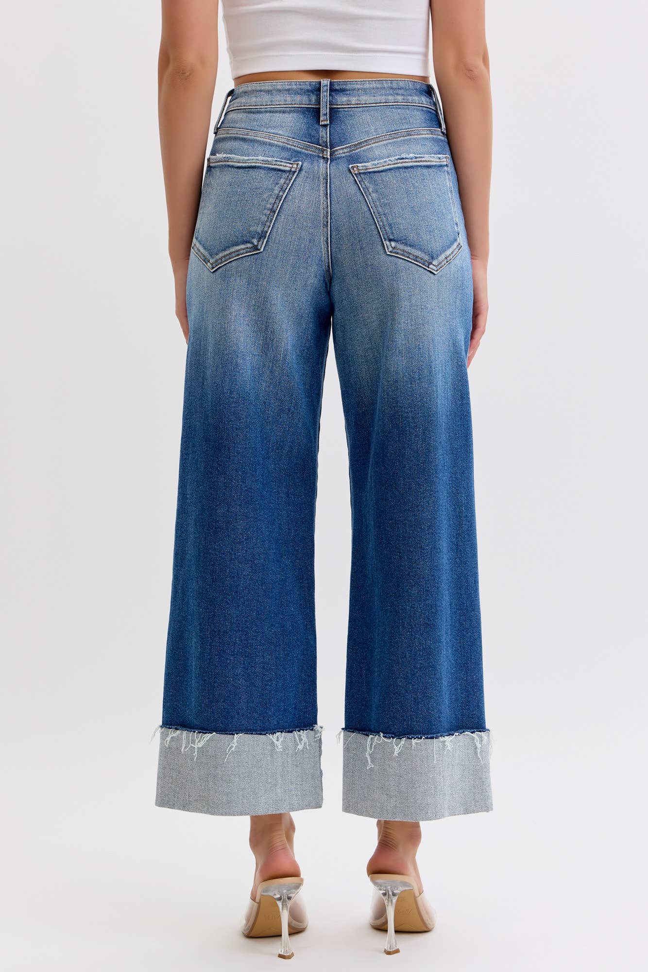 High Rise Wide Leg Cuff