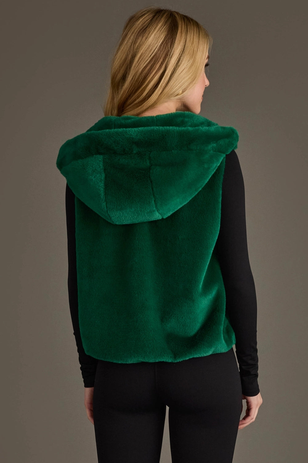 Green Faux Fur Vest