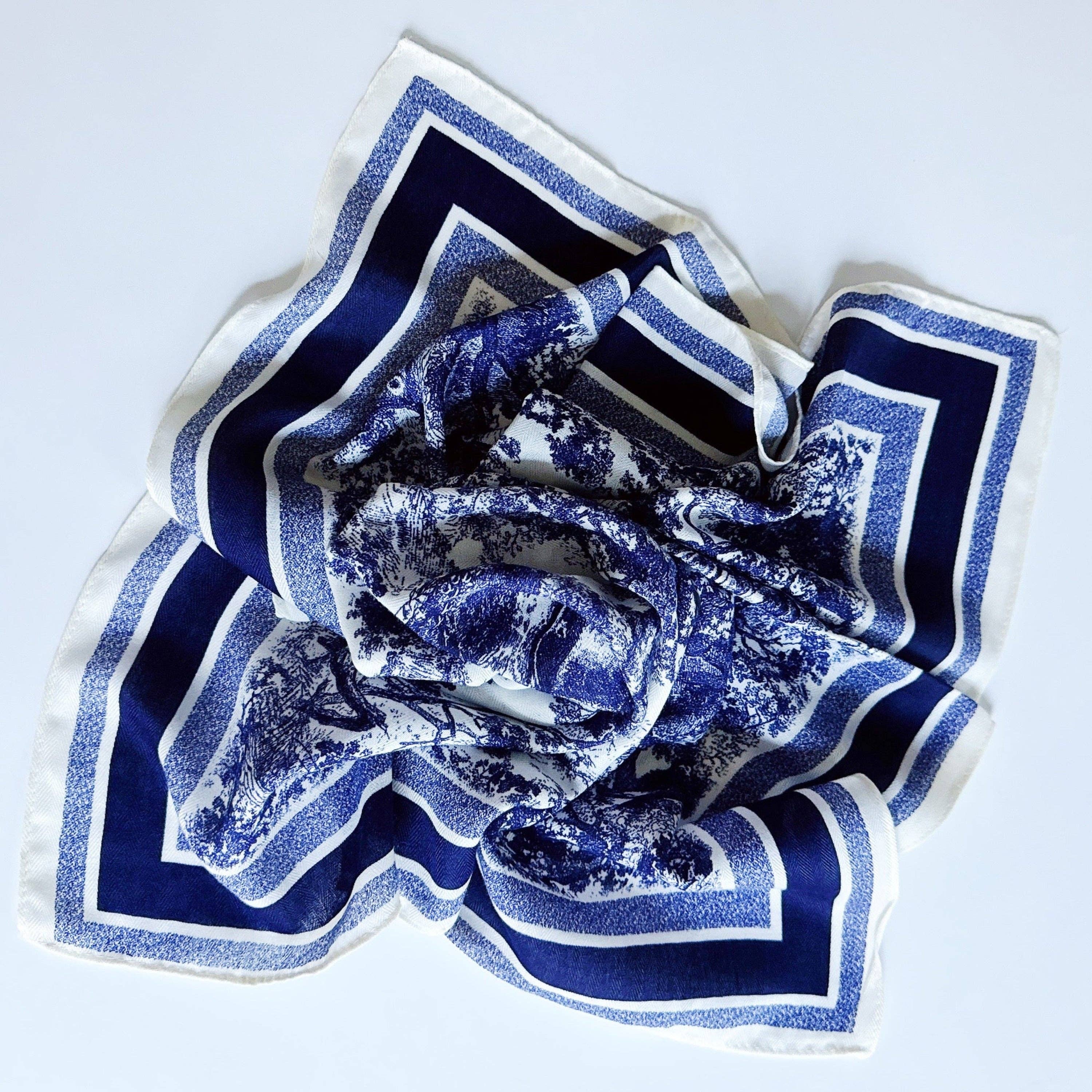 Textured Style Square Scarf – Versatile Accent for Hair, Neck & Handbags