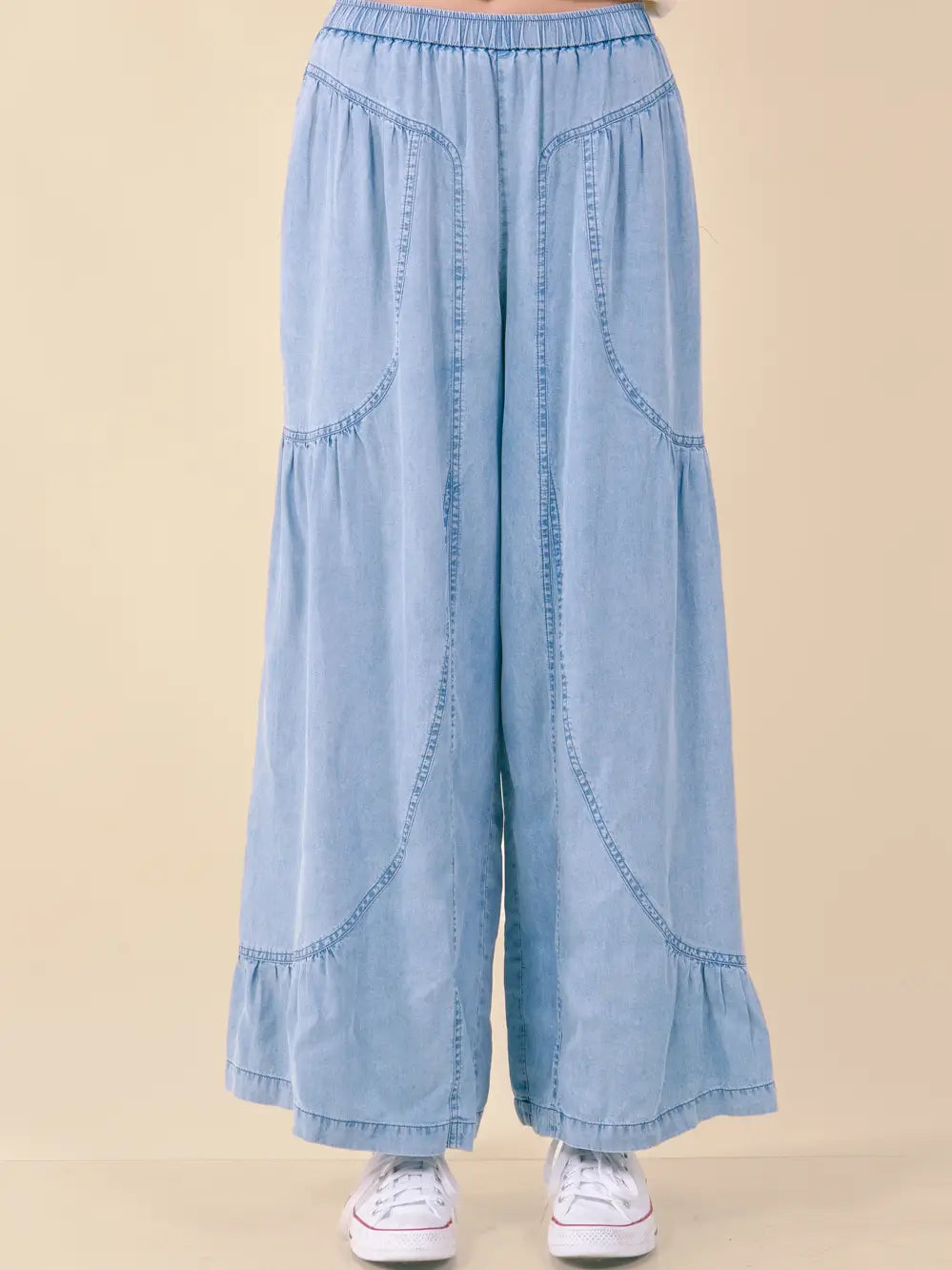 TENCEL WIDE LEG PANTS
