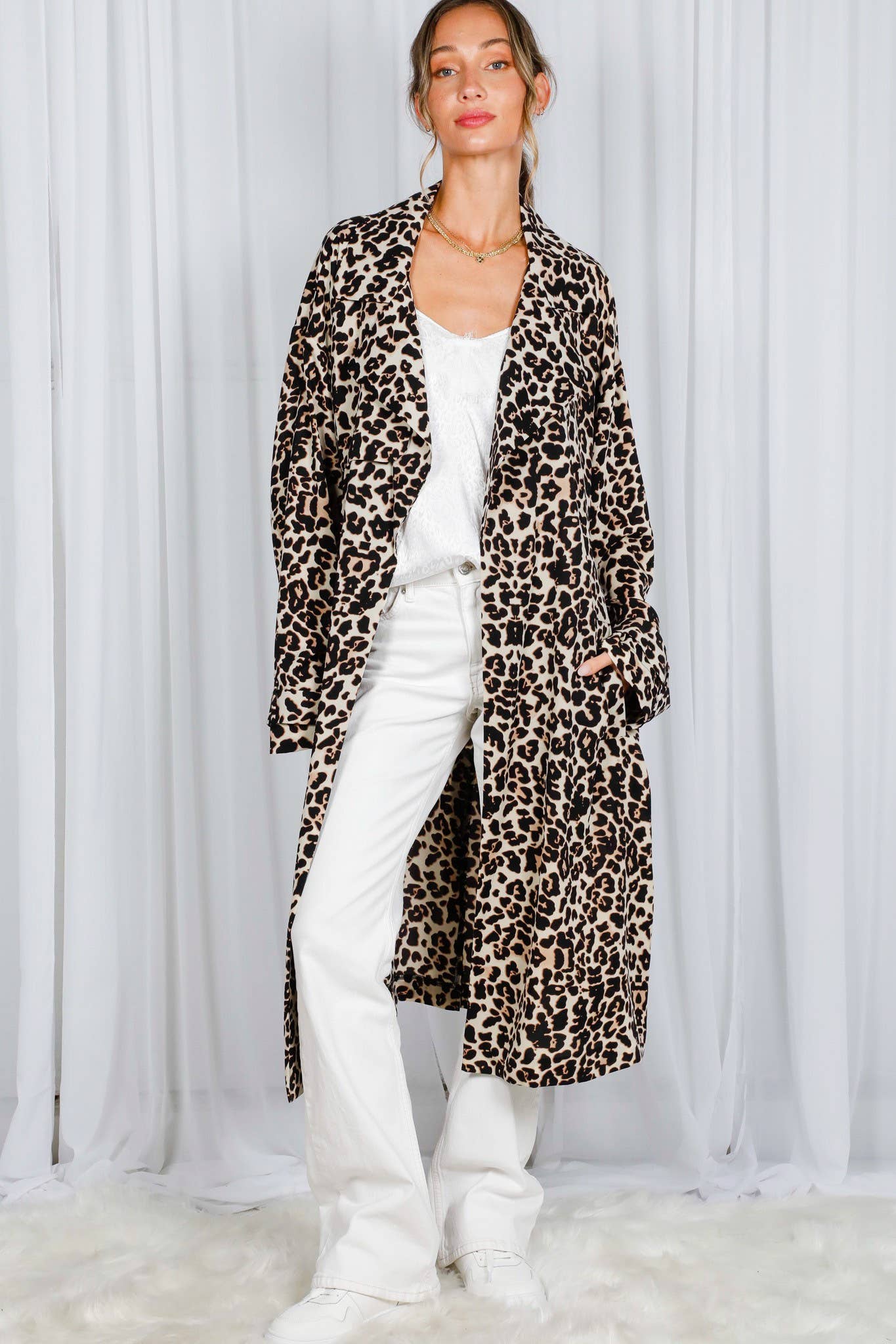 Leopard Trench Coat