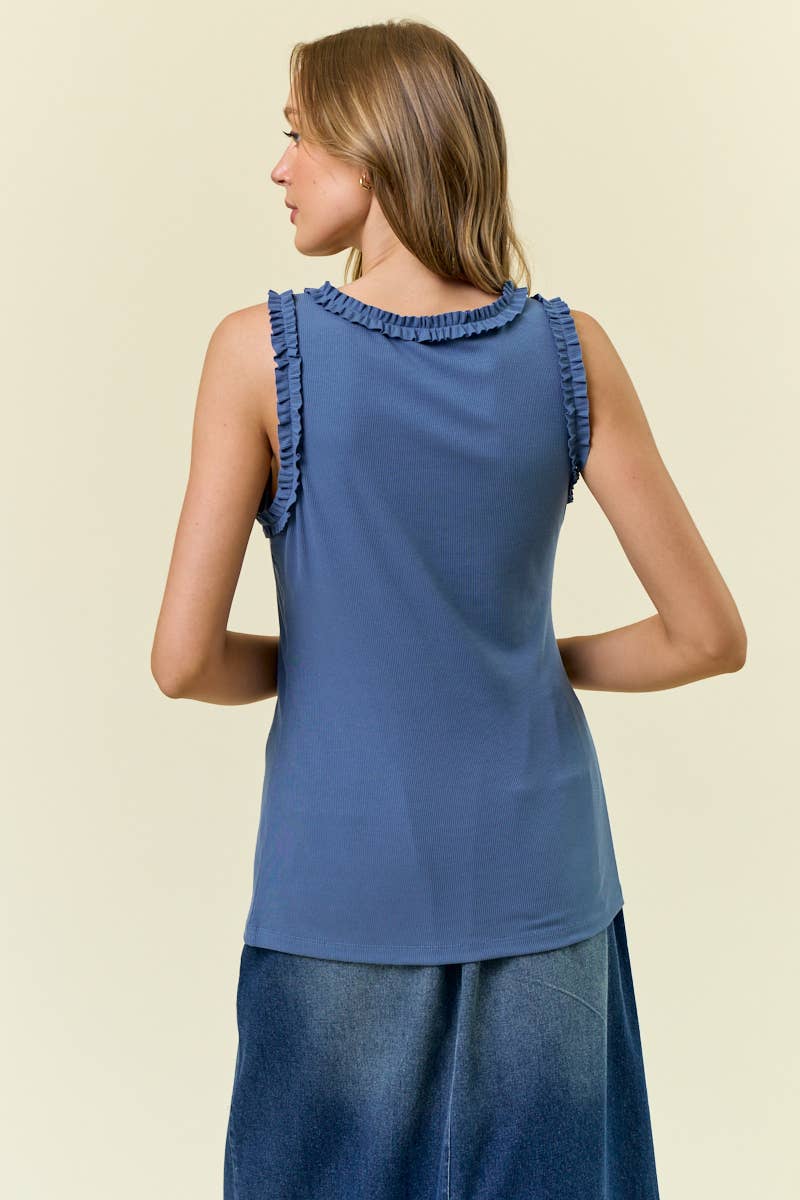 Ruffle Trim Tank