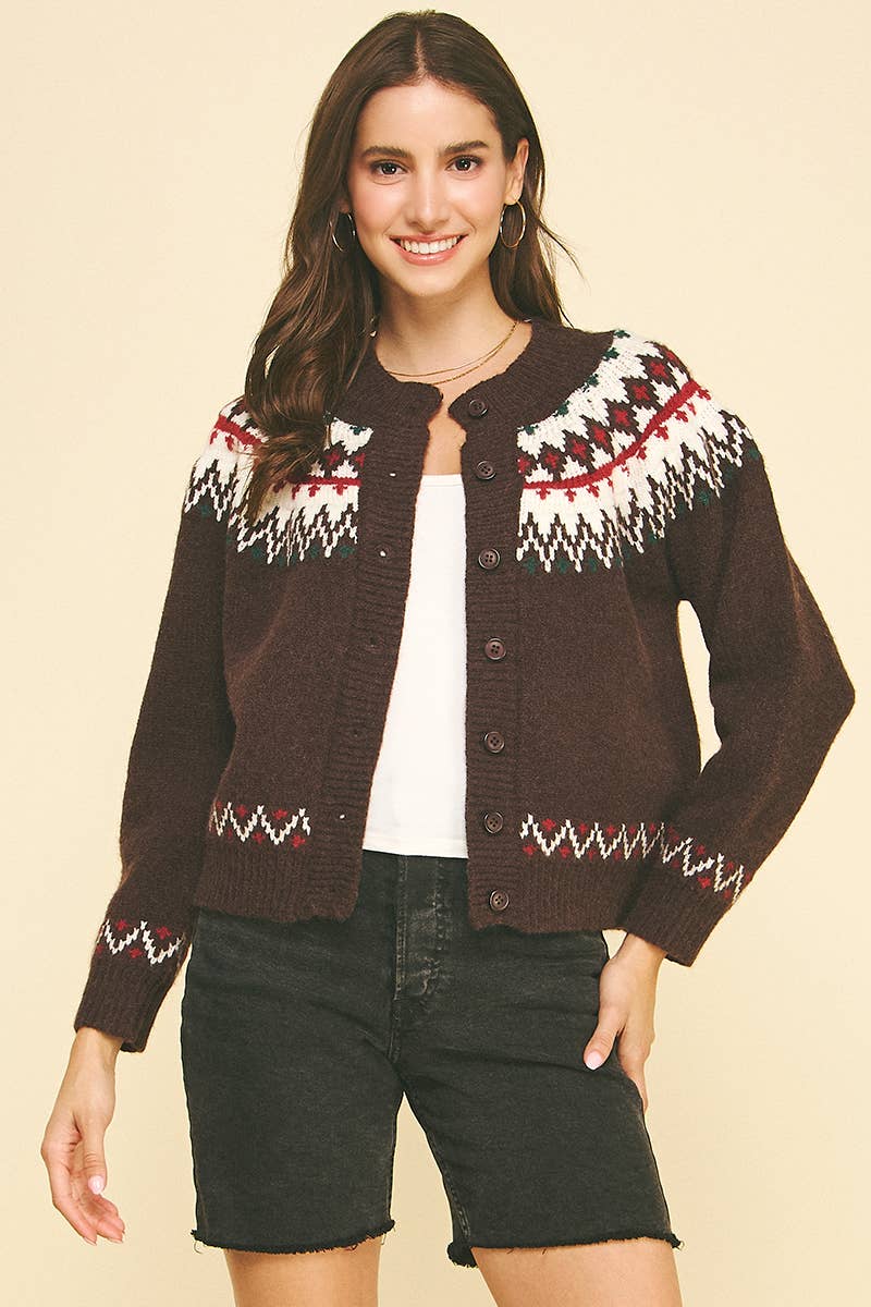 NORDIC PATTERN CARDIGAN