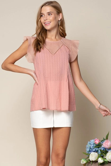 Swiss Flutter Sleeve Top