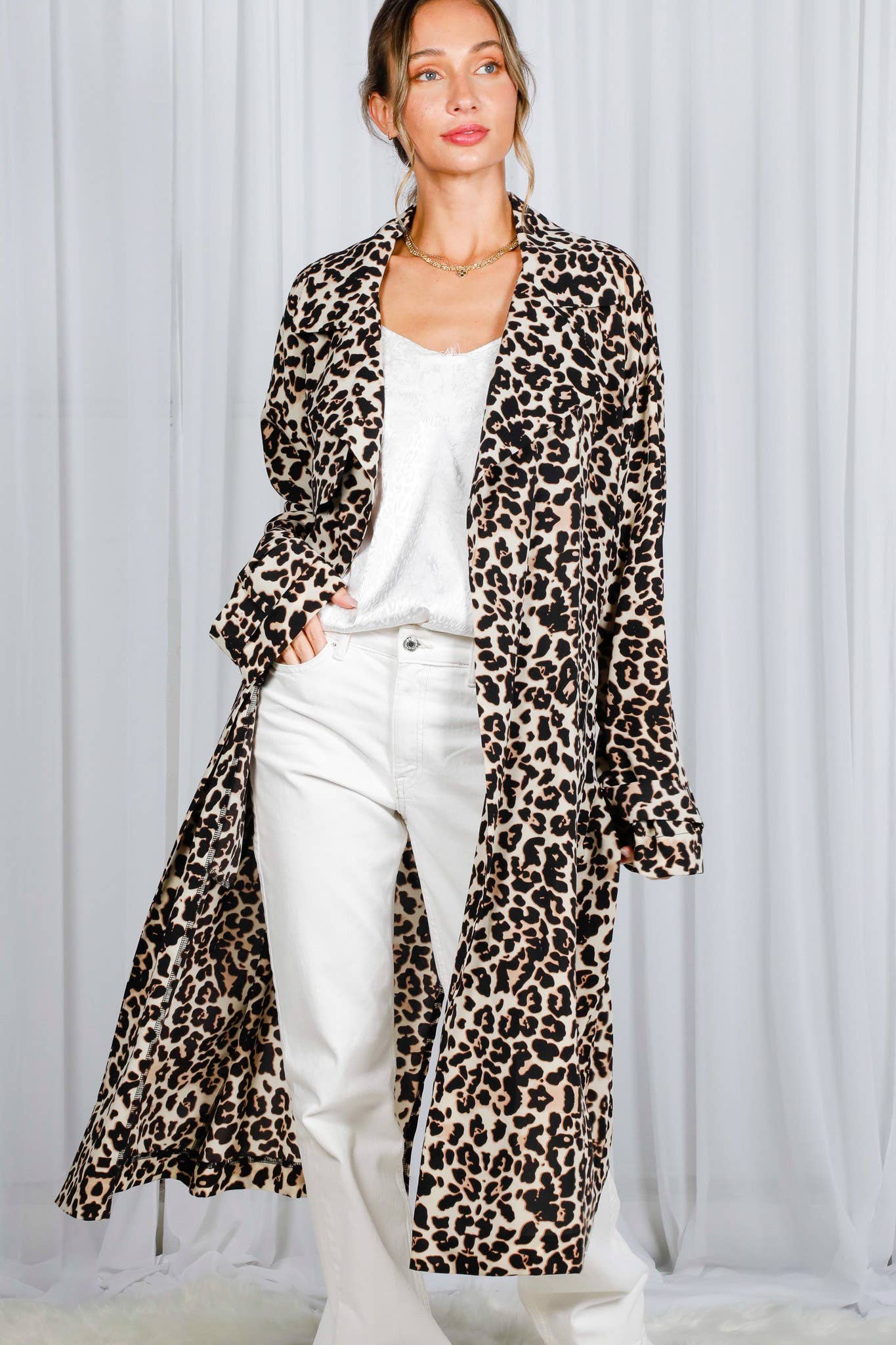 Leopard Trench Coat