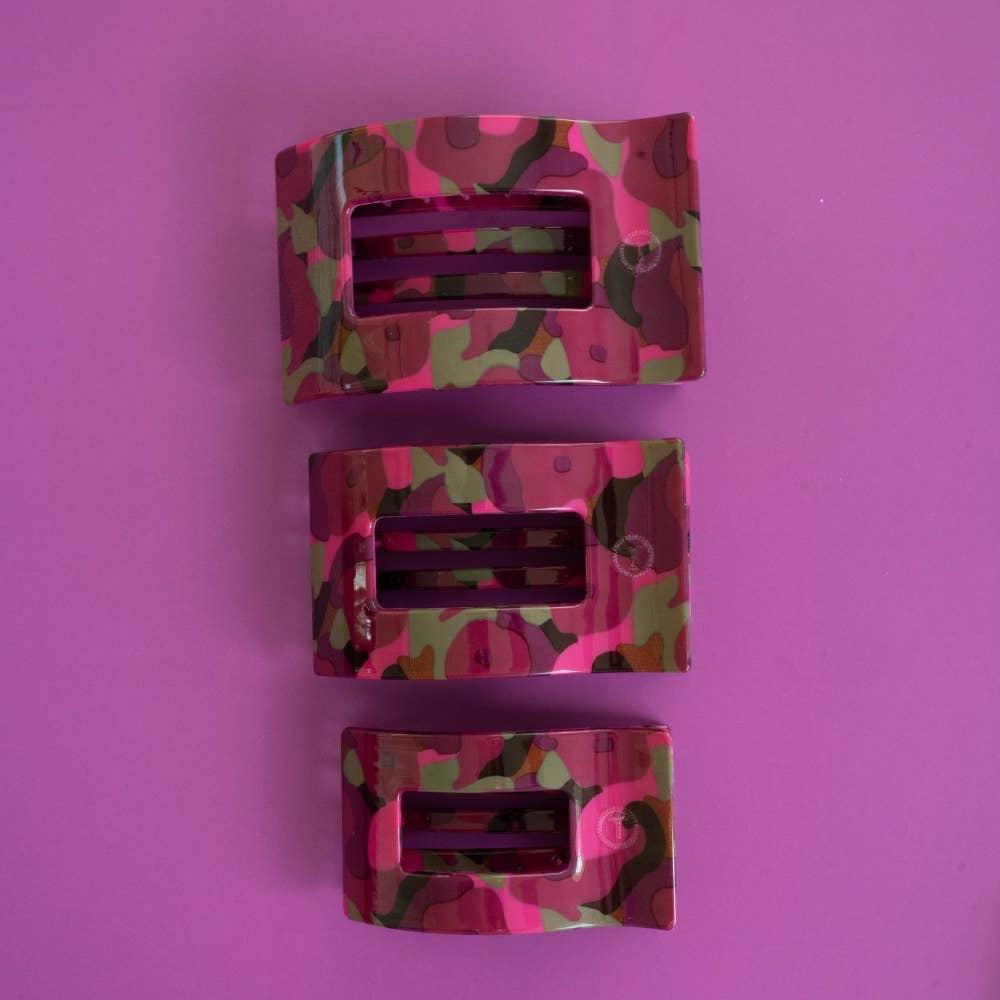 Garden Glam Small Flat Rectangle Hair Clip