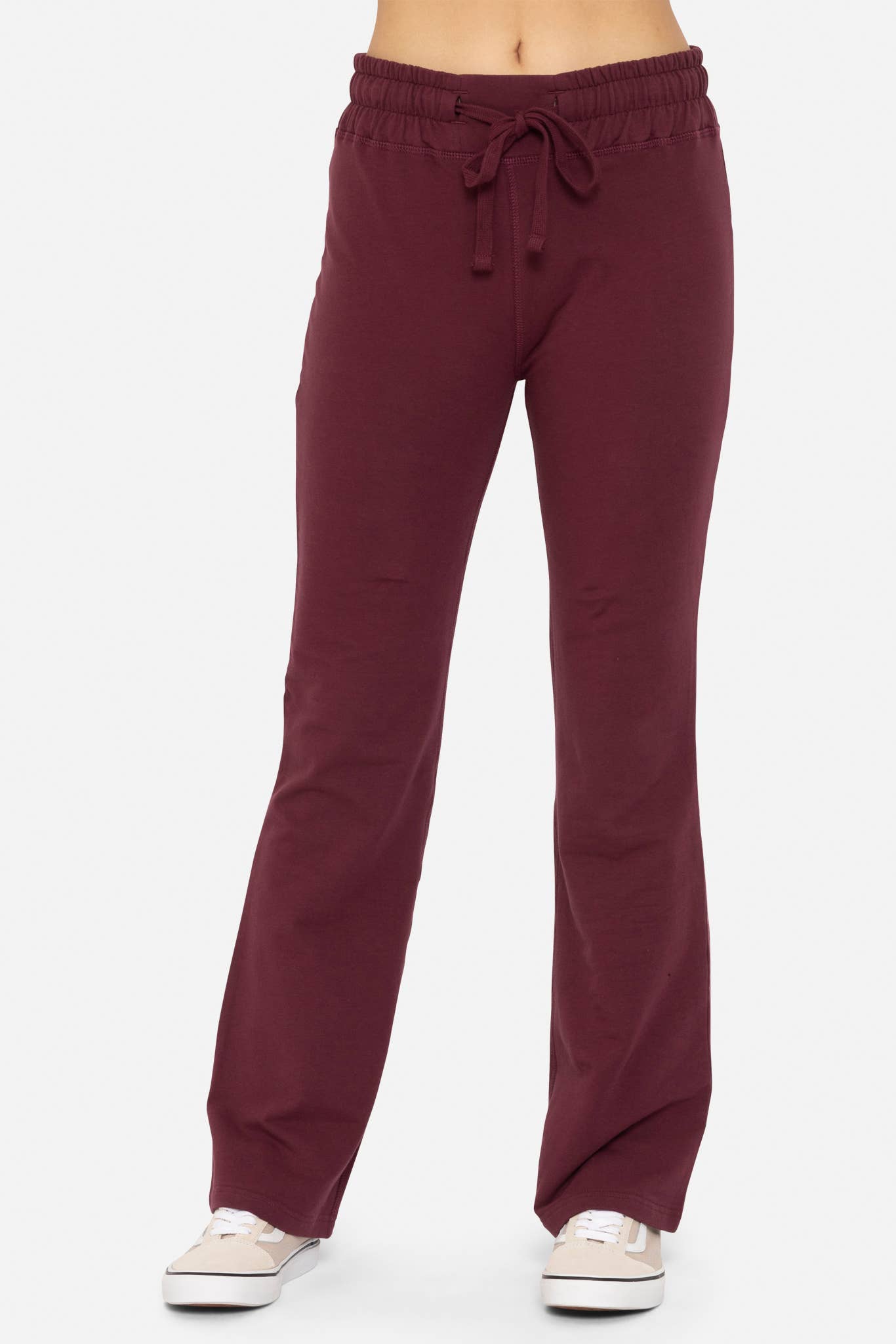 Cotton Blend Foldover Flared Leggings