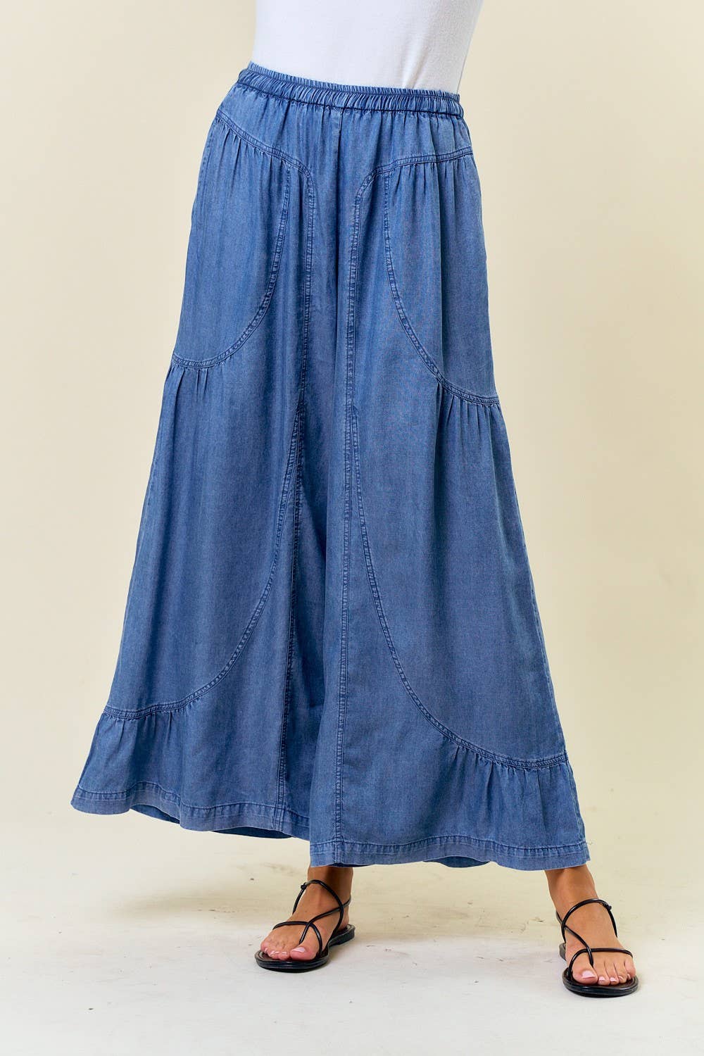 TENCEL WIDE LEG PANTS