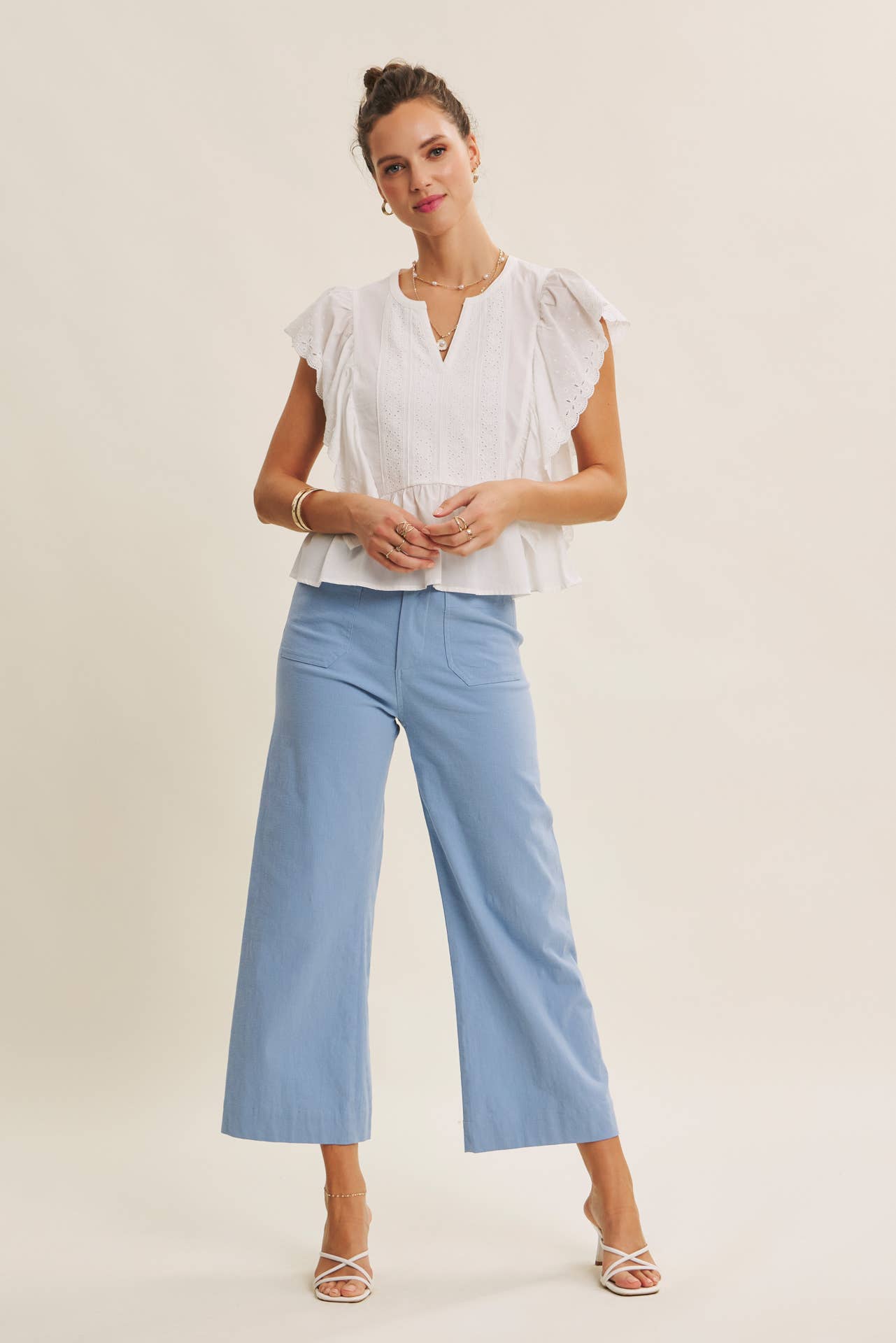 STRETCHY COTTON PANTS