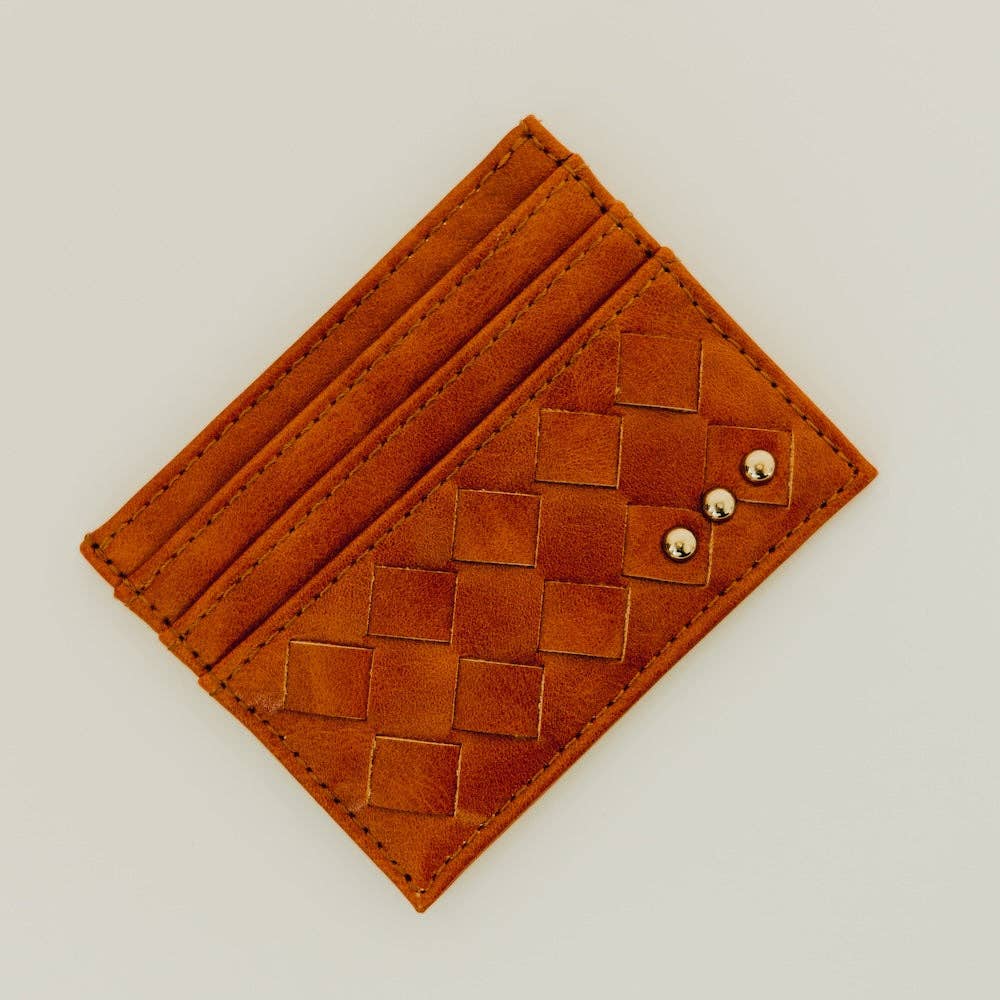 Mariah Woven Small Card Holder Wallet
