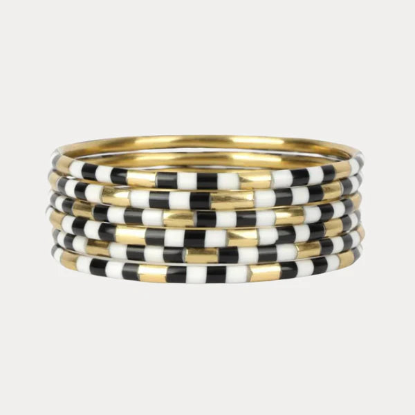 Black Veda Bangles - Set of 6