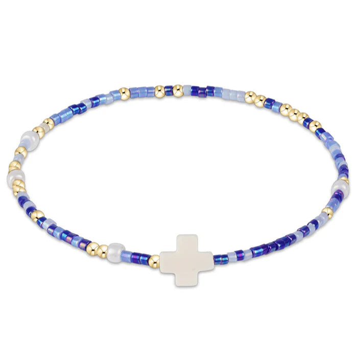 egirl Hope Unwritten Signature Cross Bracelet - Is a Smurfs Butt Blue