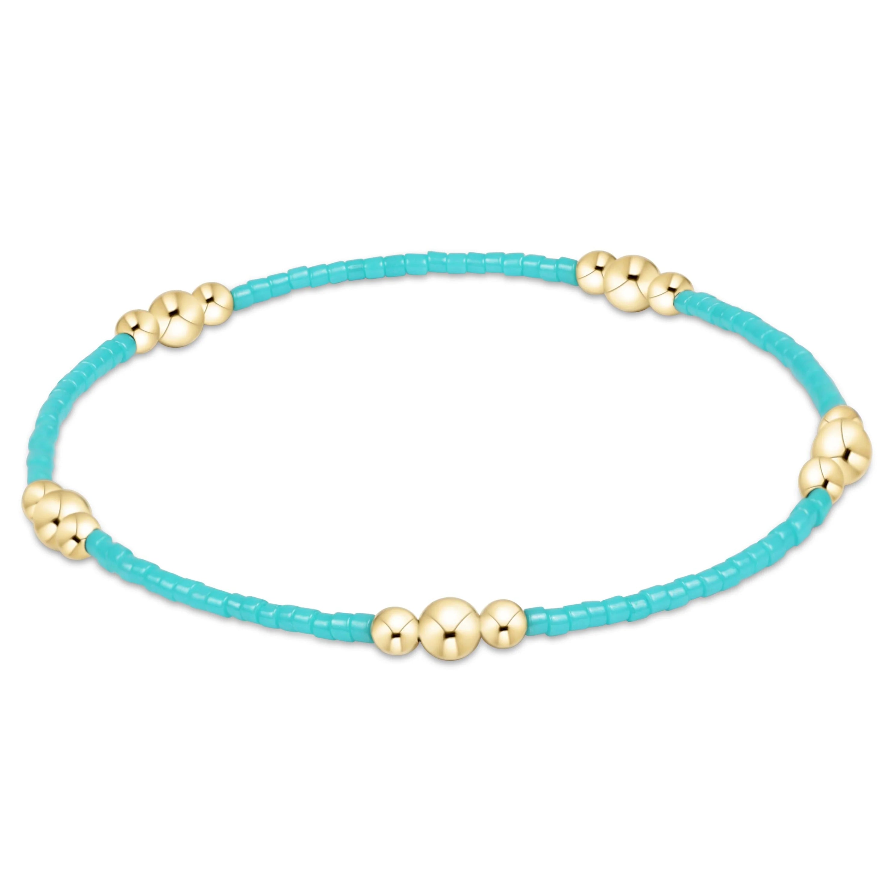 Hope Purpose Gold Bracelet - Turquoise