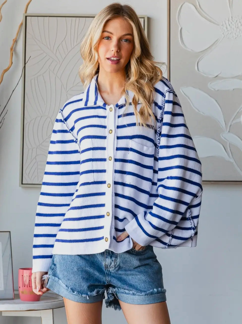 Striped Knit Cardigan