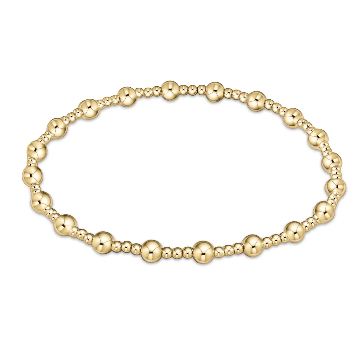 enewton Extends - Classic Sincerity Pattern 5mm Bead Bracelet - Gold