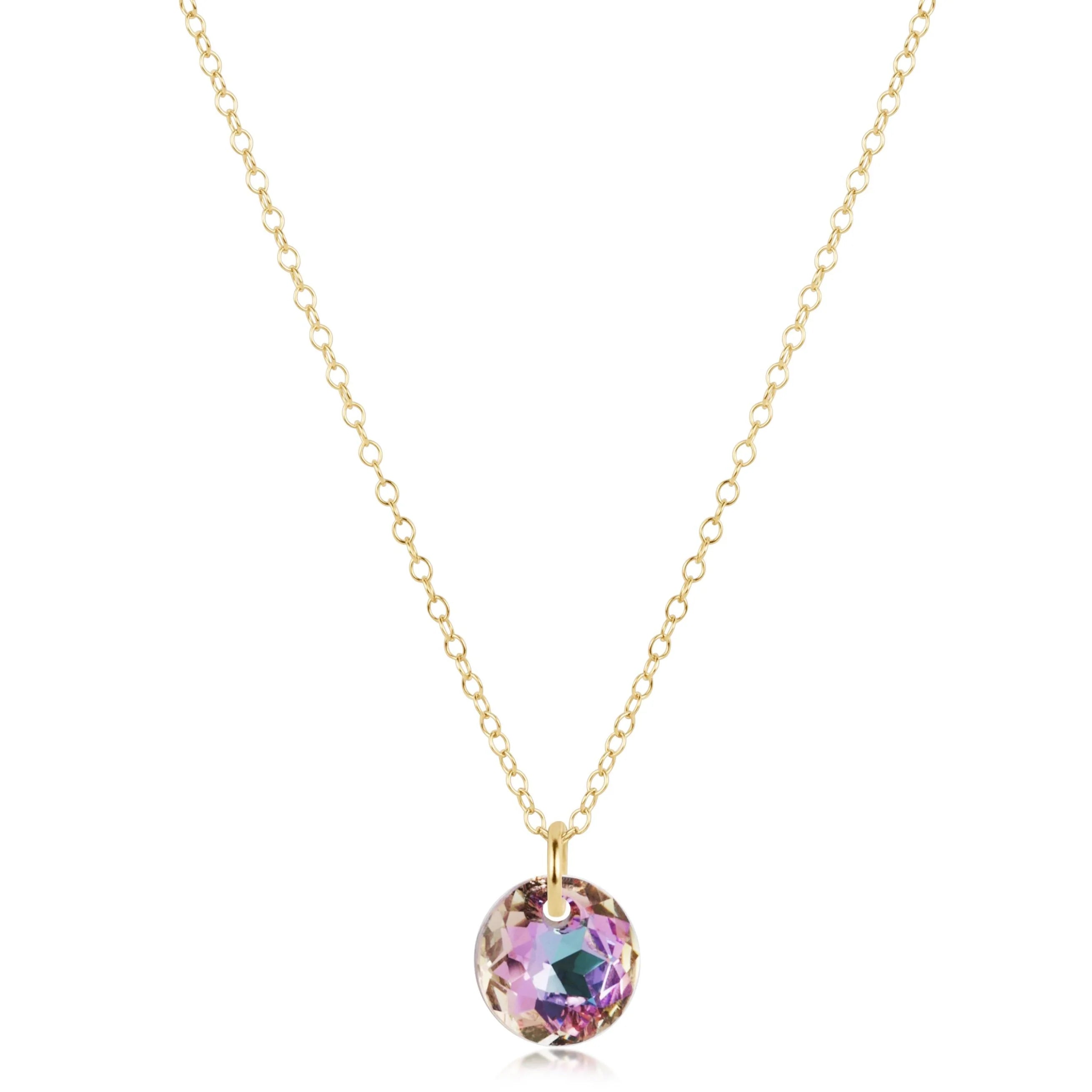 16" Necklace Gold - Reflection Small Charm - June