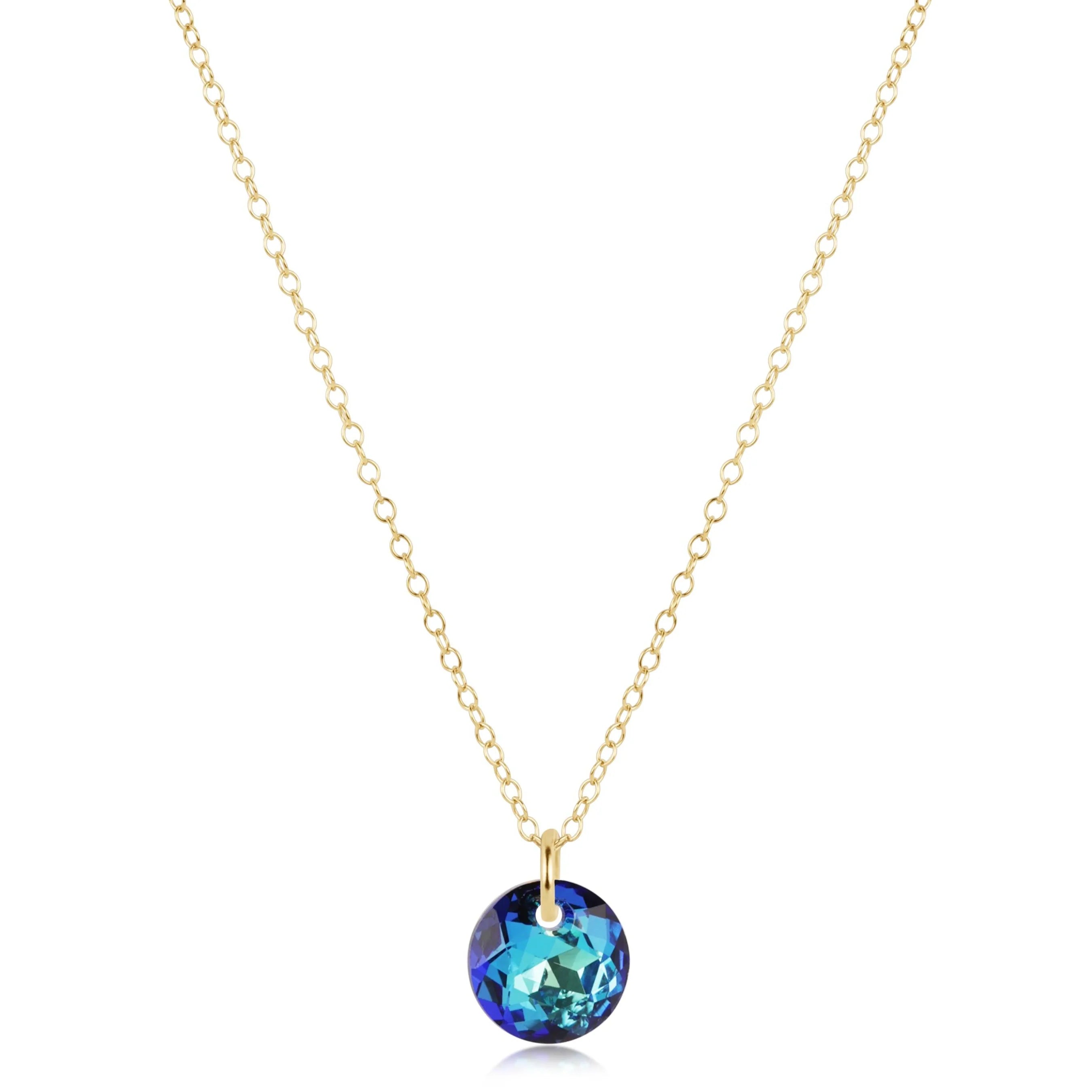16" Necklace Gold - Reflection Small Charm - December