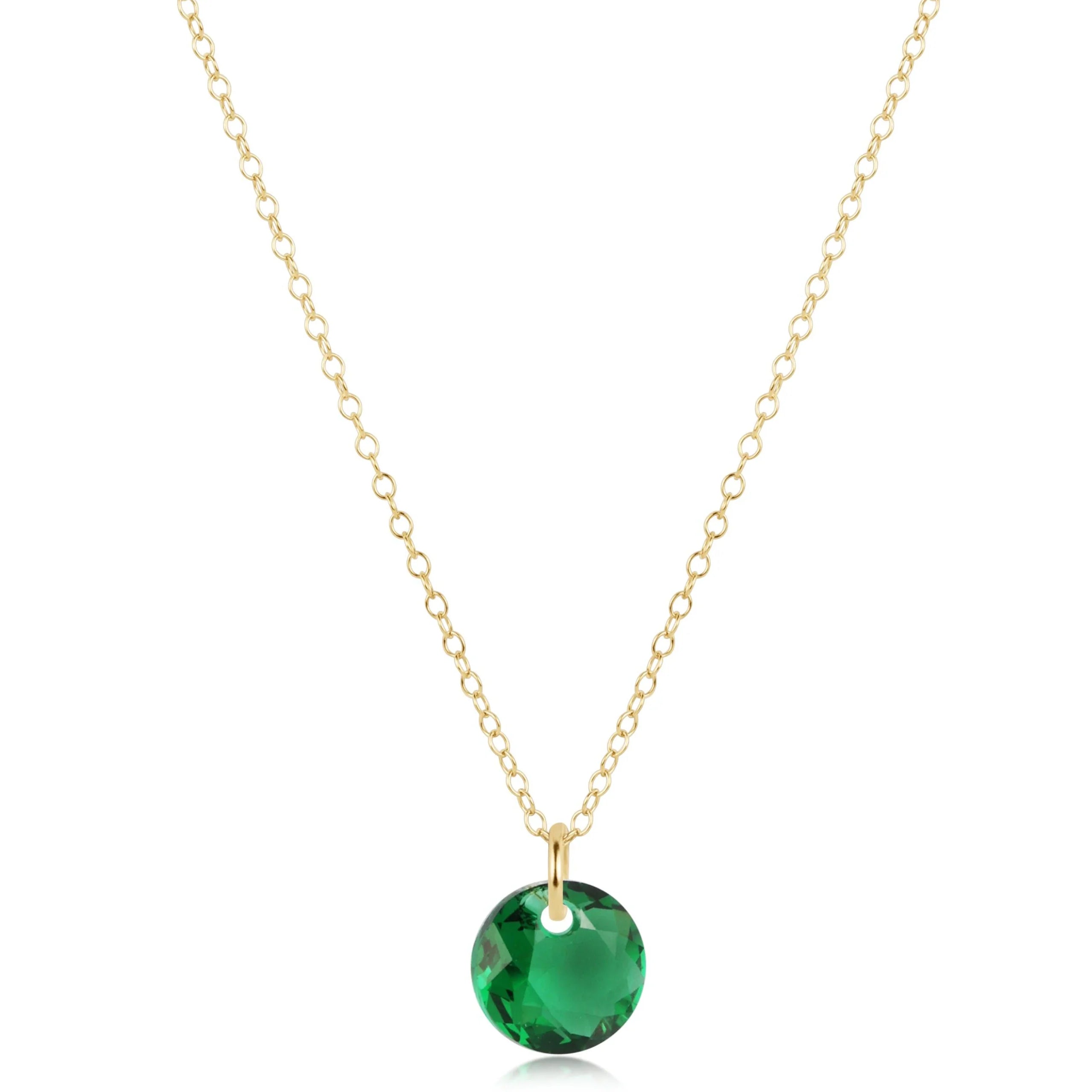 16" Necklace Gold - Reflection Small Charm - May