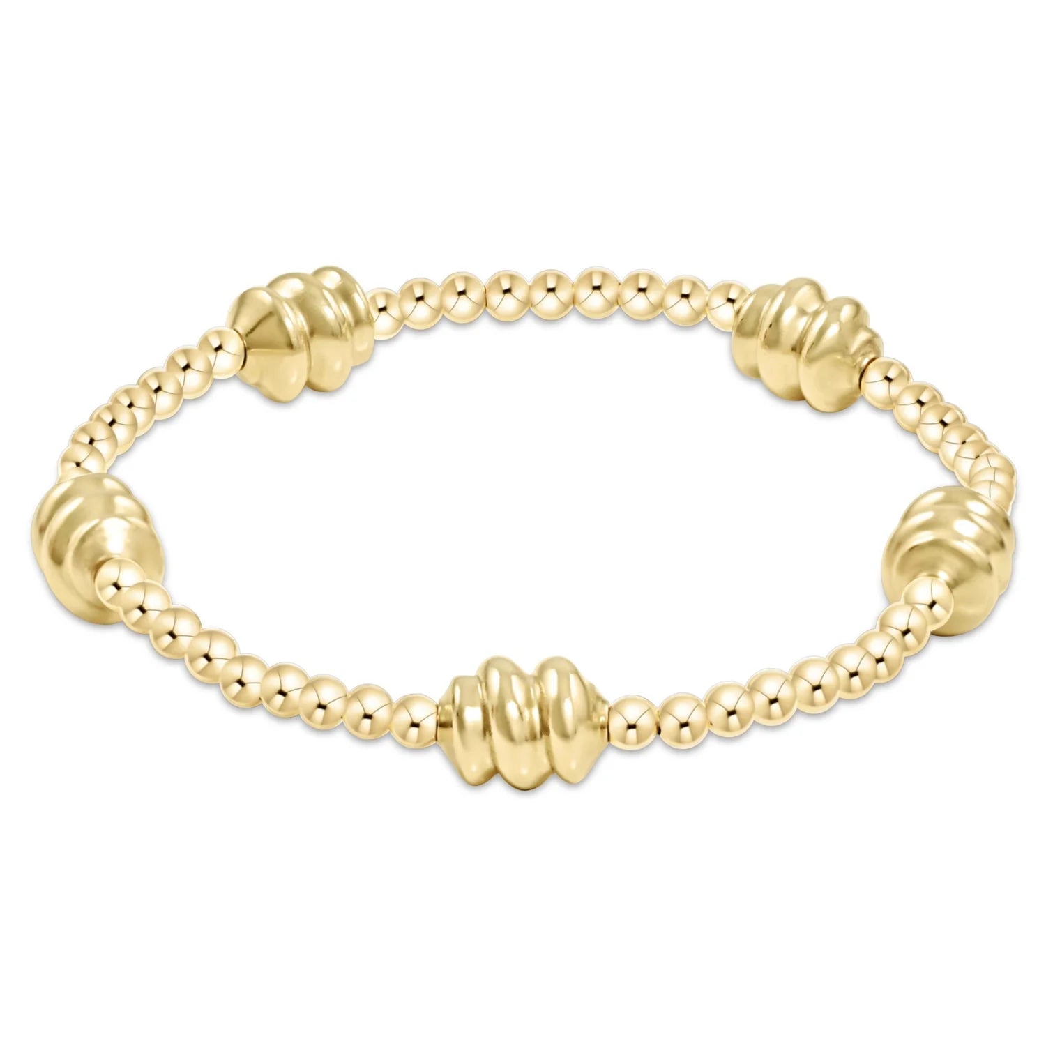 Admire Gold 3mm Bead  Bracelet - Gold